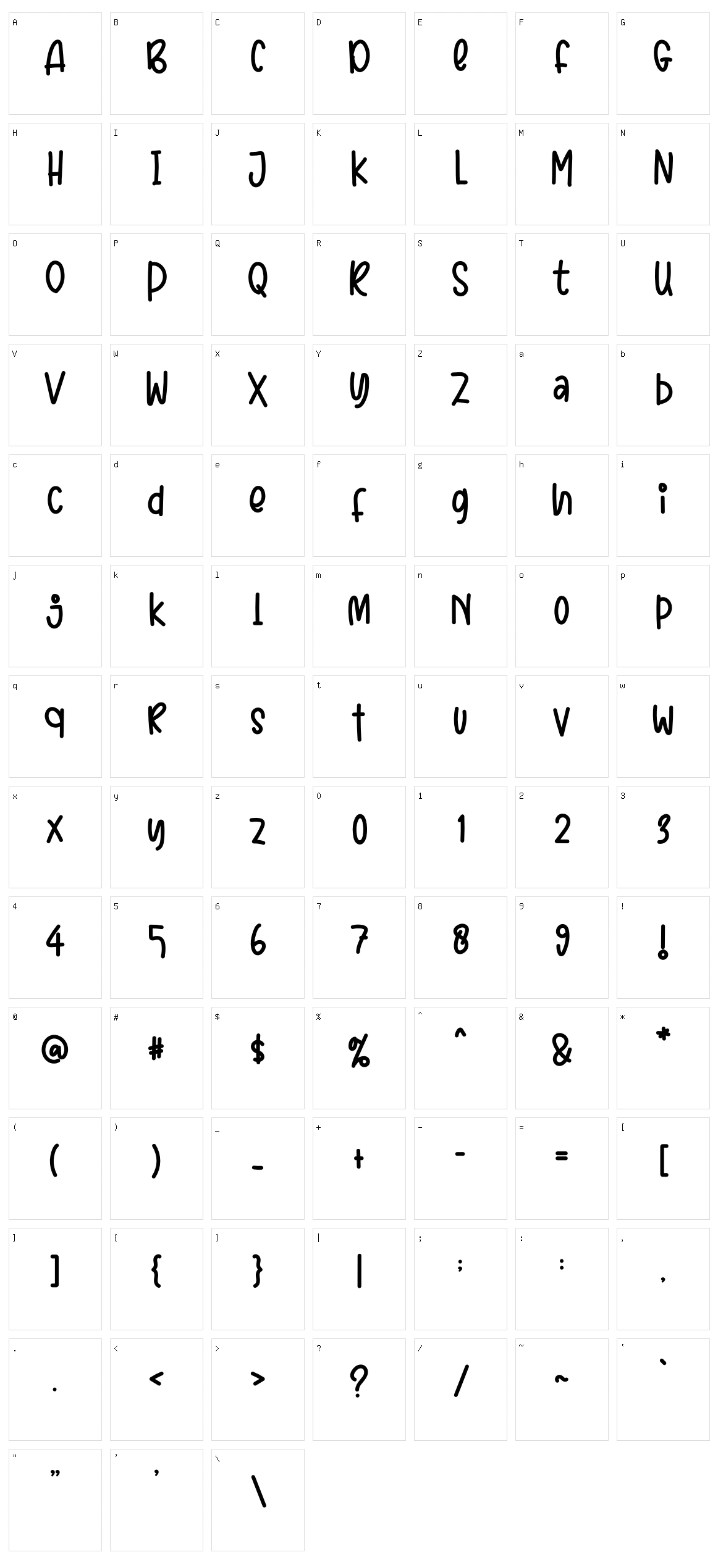 Corn Kernels Character Set