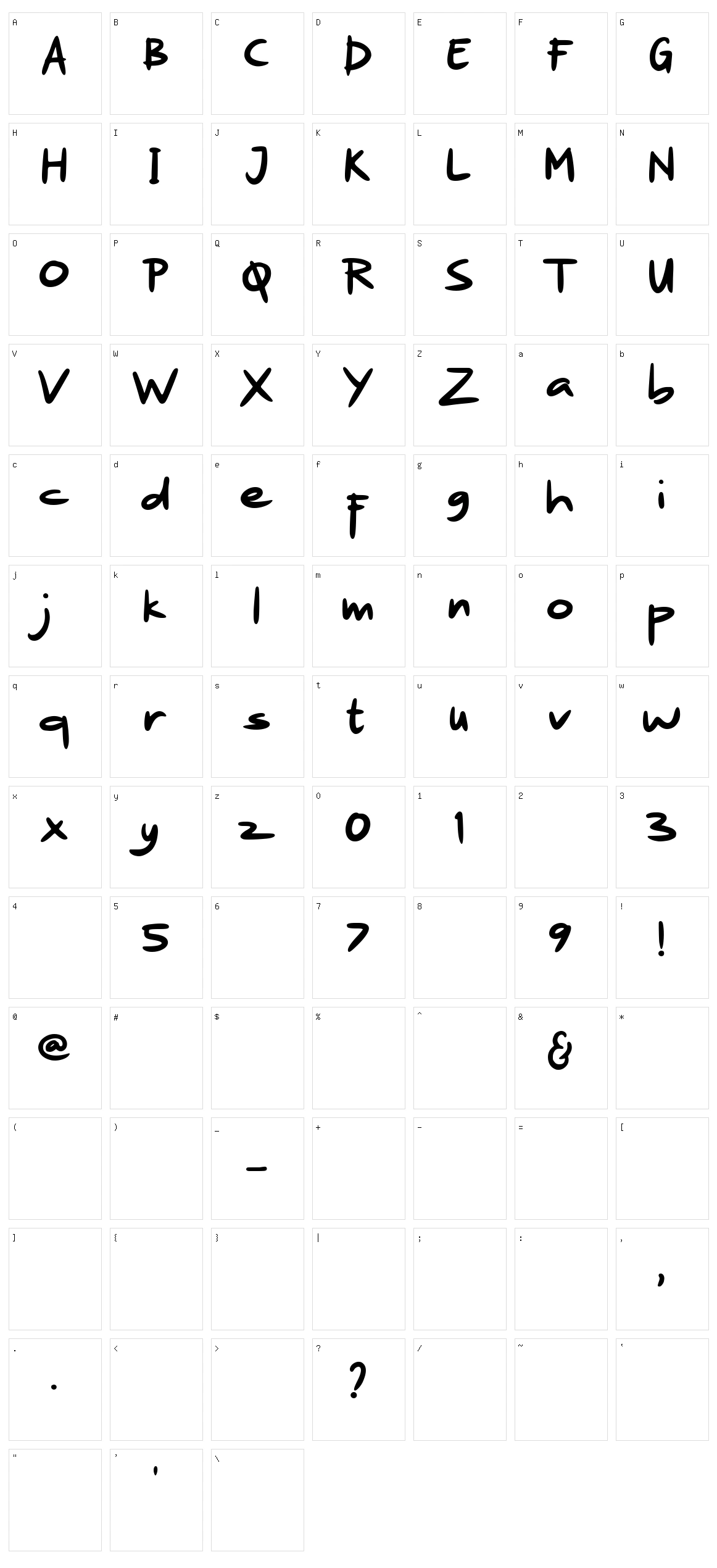 Cornetta Character Set