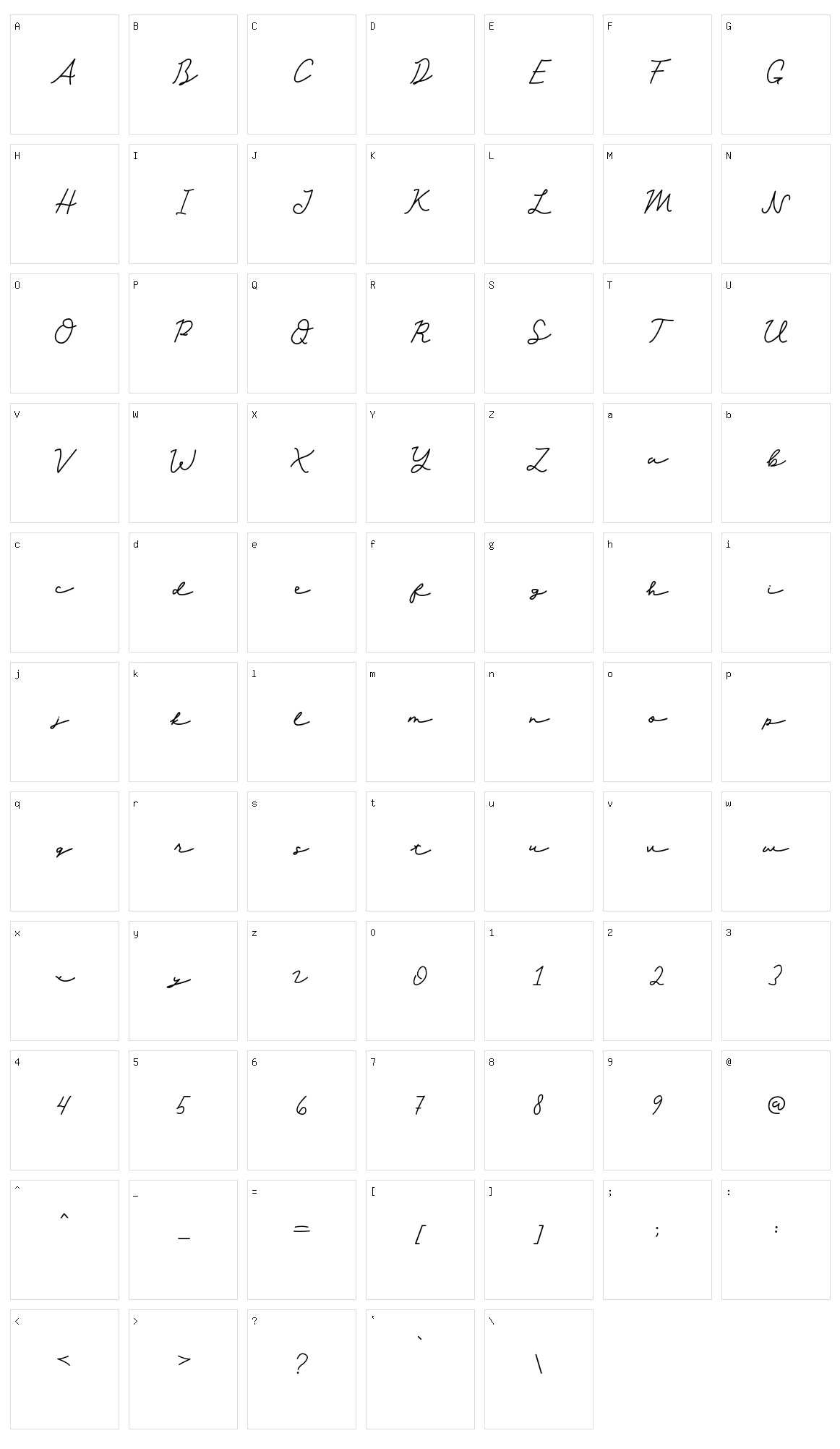 Cotana Character Set