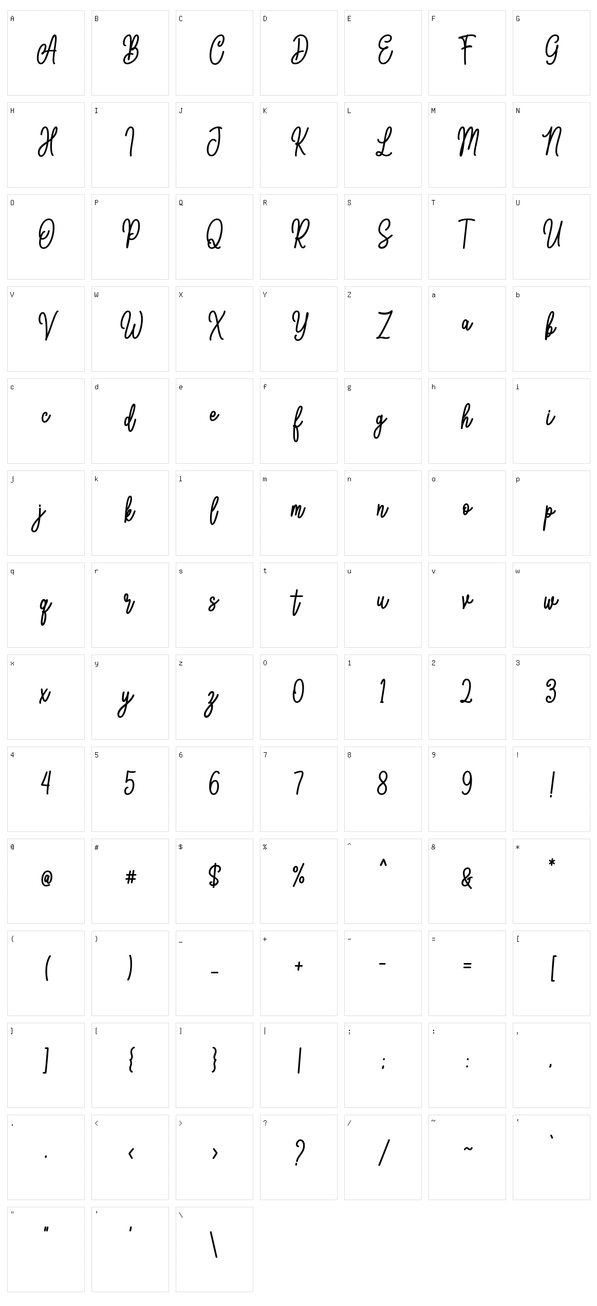 Coulette Character Set