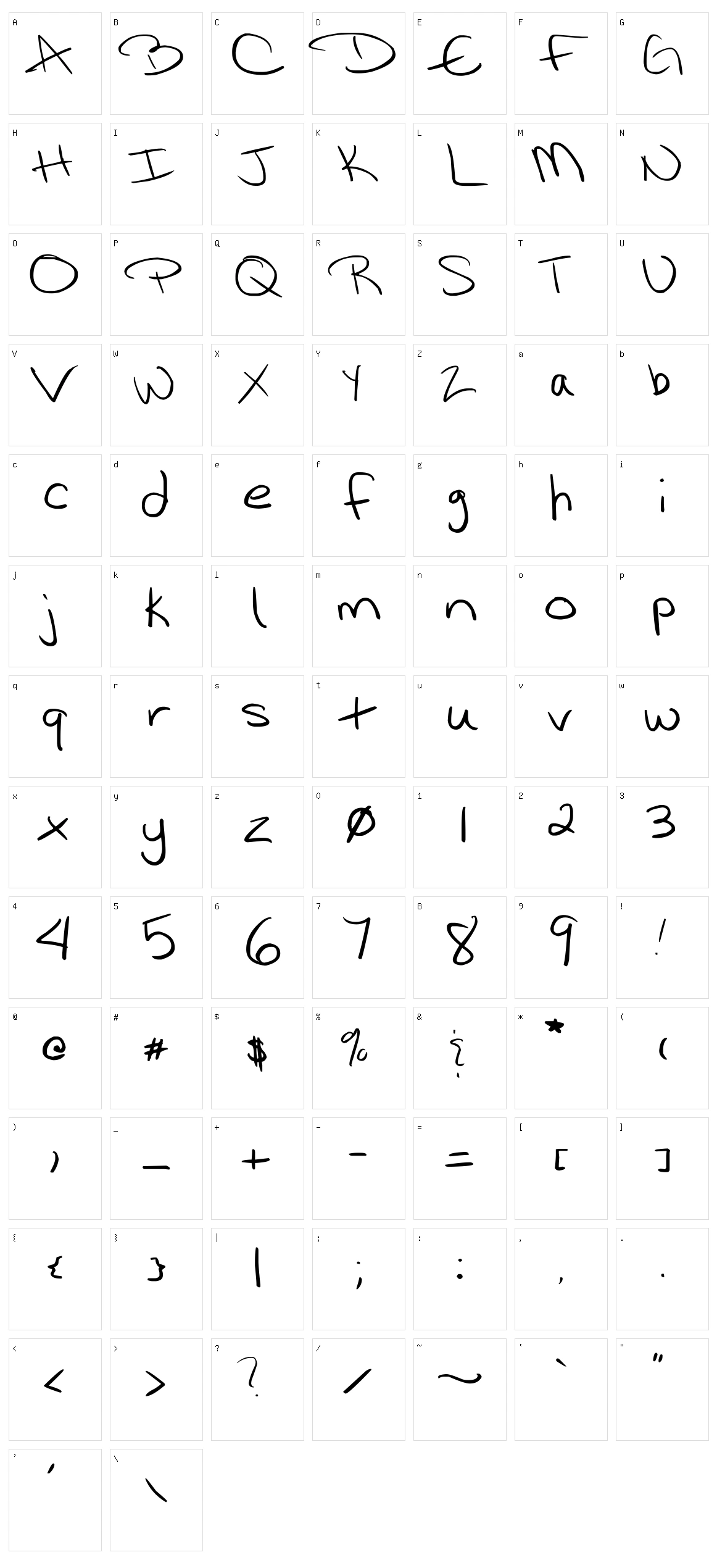 Crae Character Set