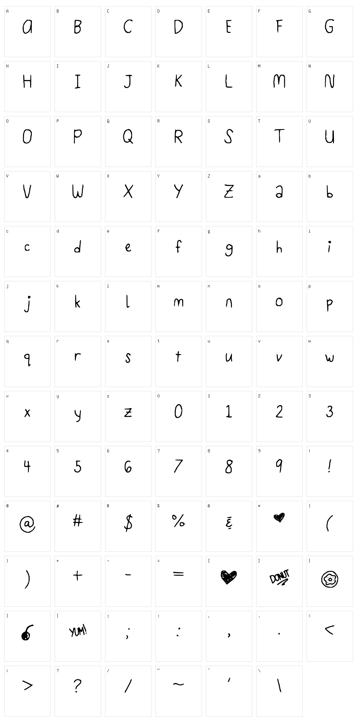 Cream Donut Character Set