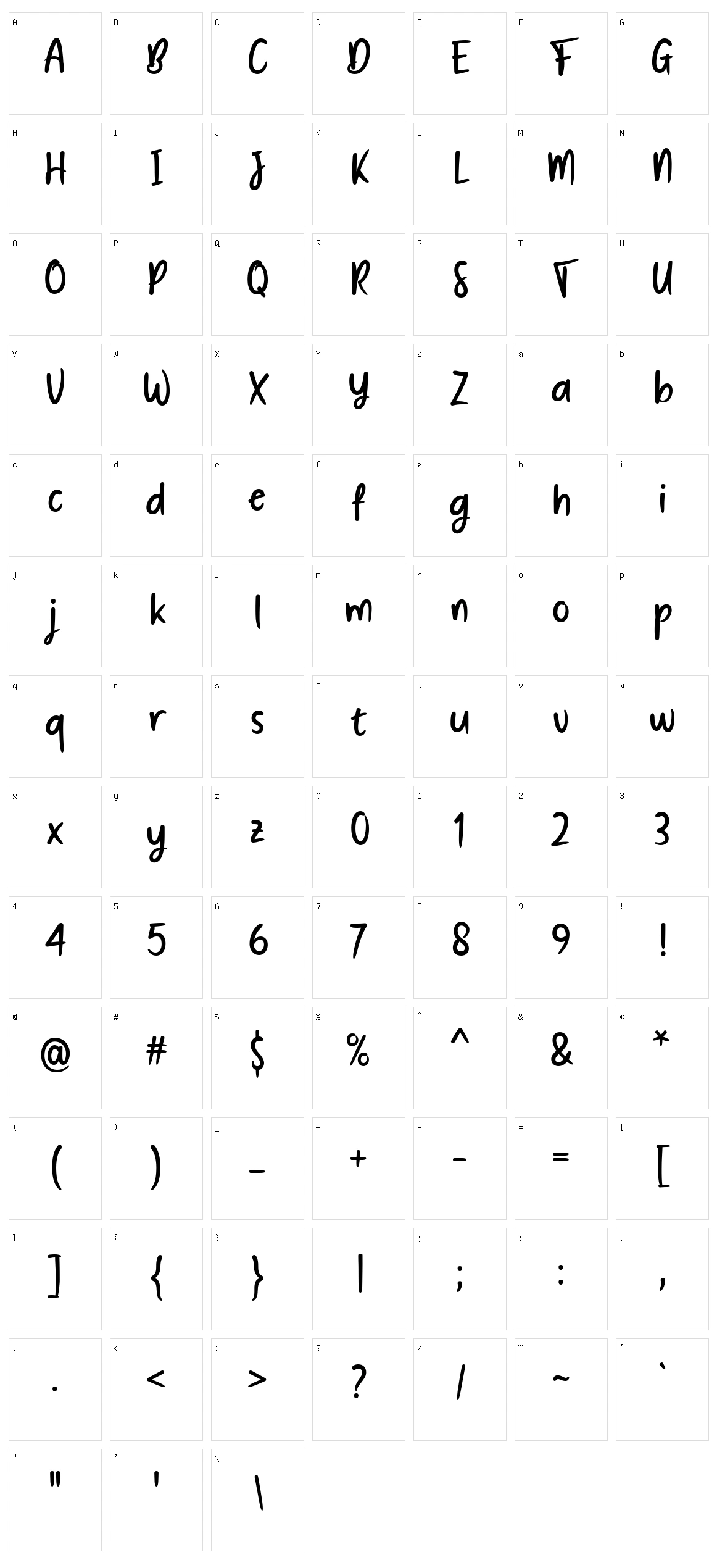 Create Something Today Character Set
