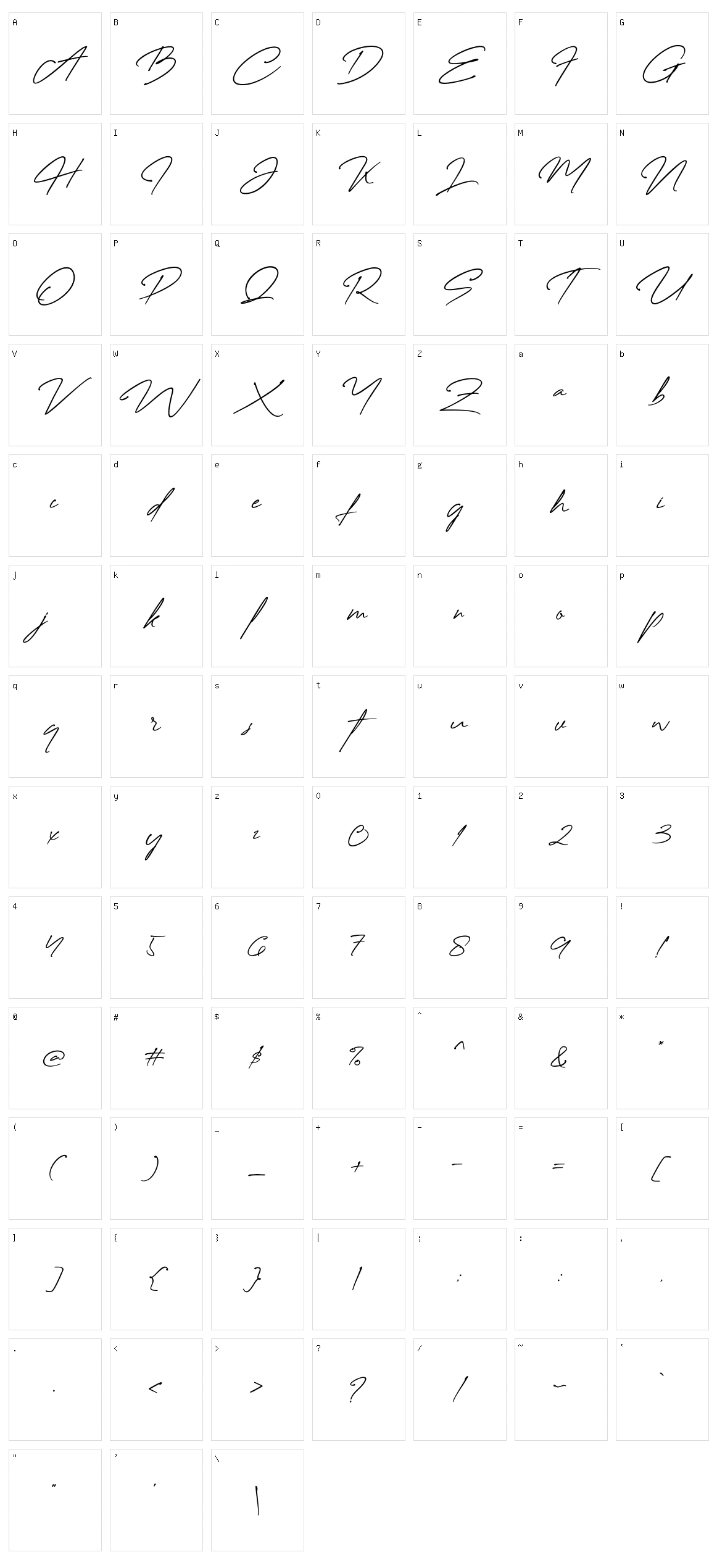 Creattion Character Set