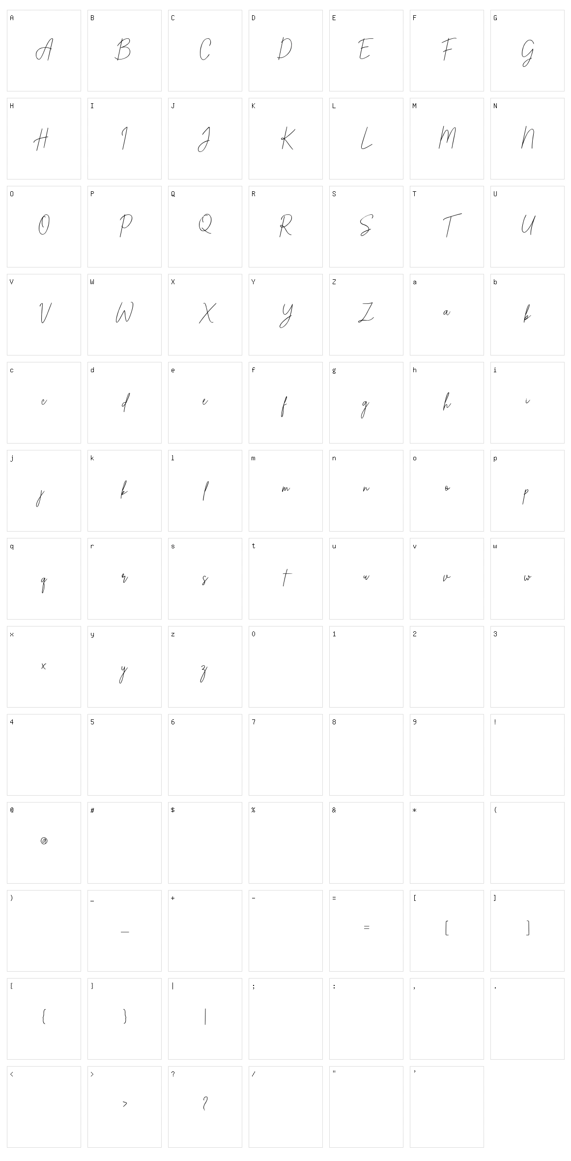 Cristin Character Set