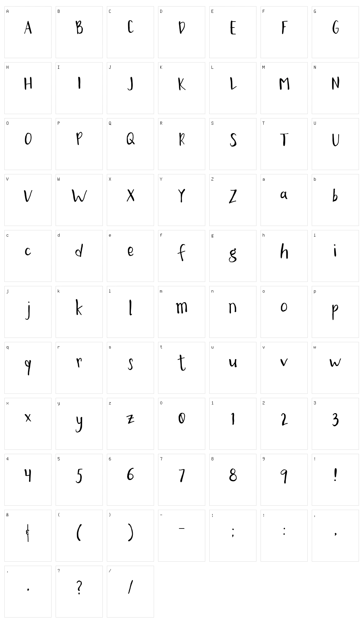 Croisanct Character Set