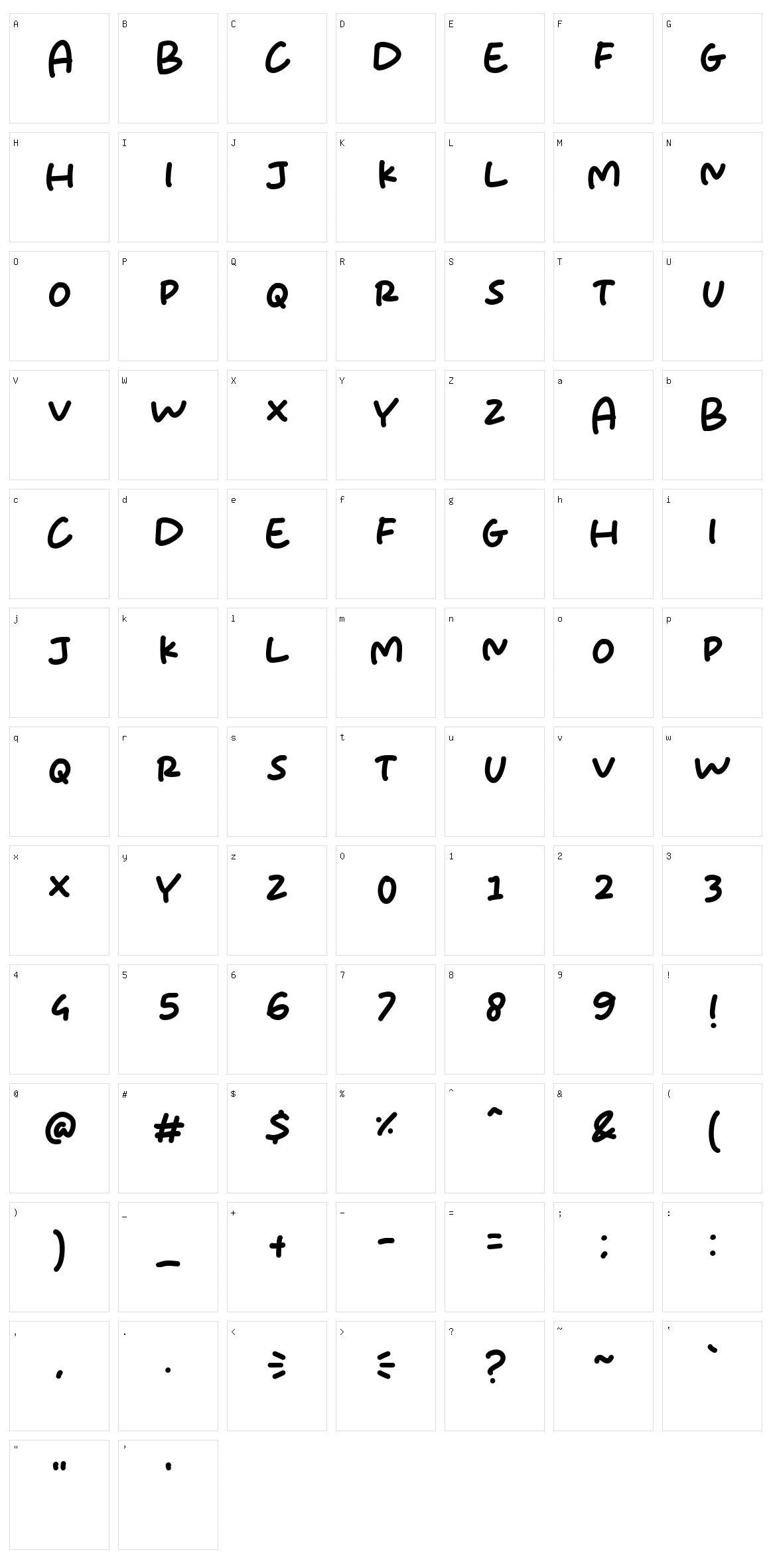 Crunchy Character Set