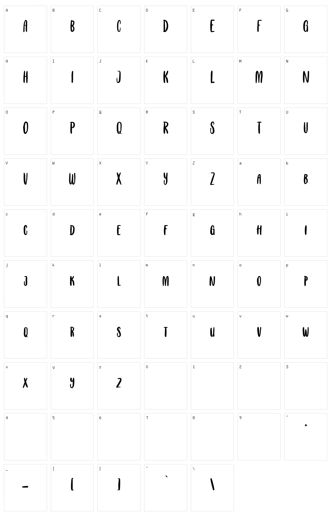 Crunchyes Character Set