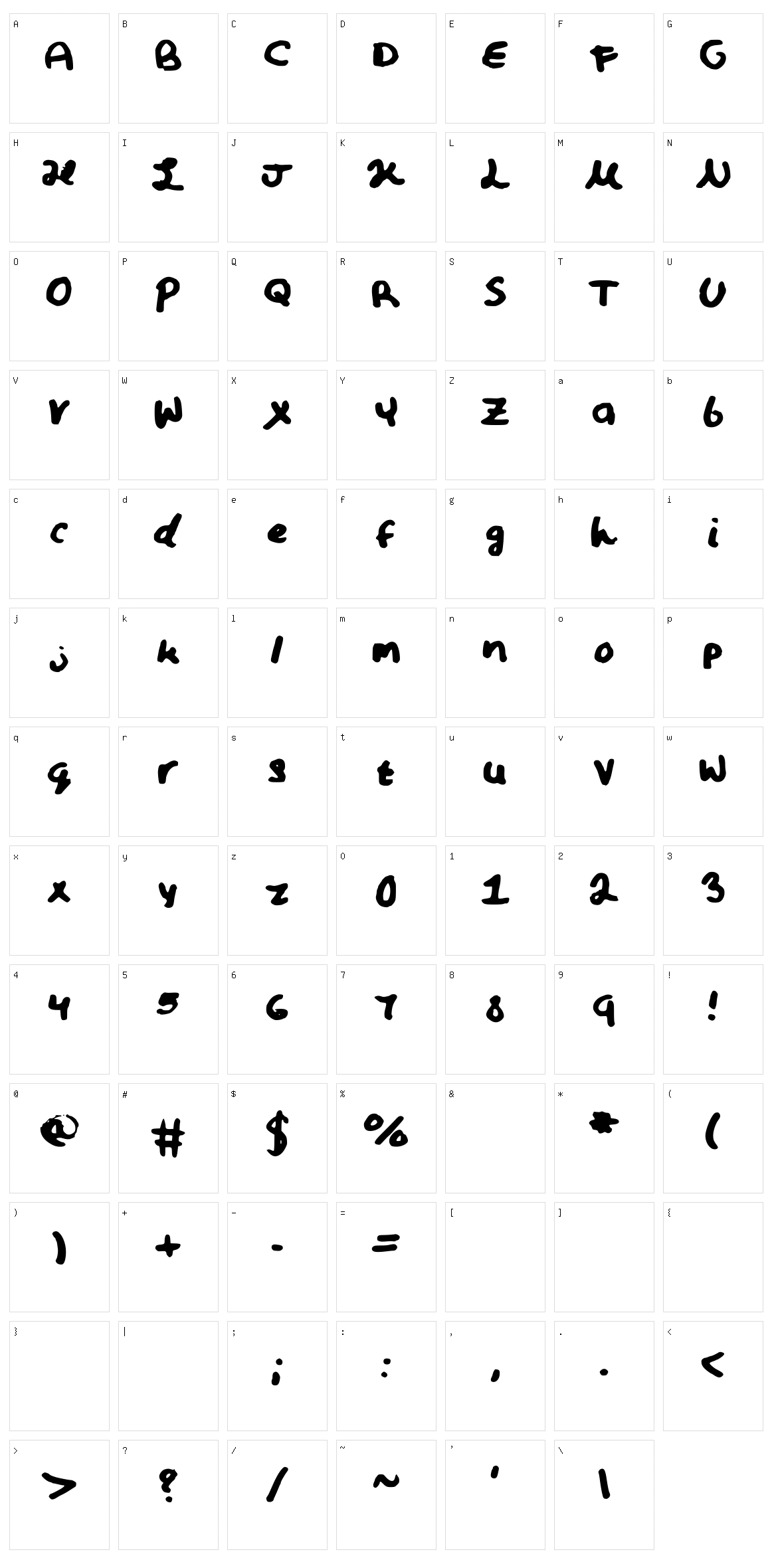 Crystal Character Set