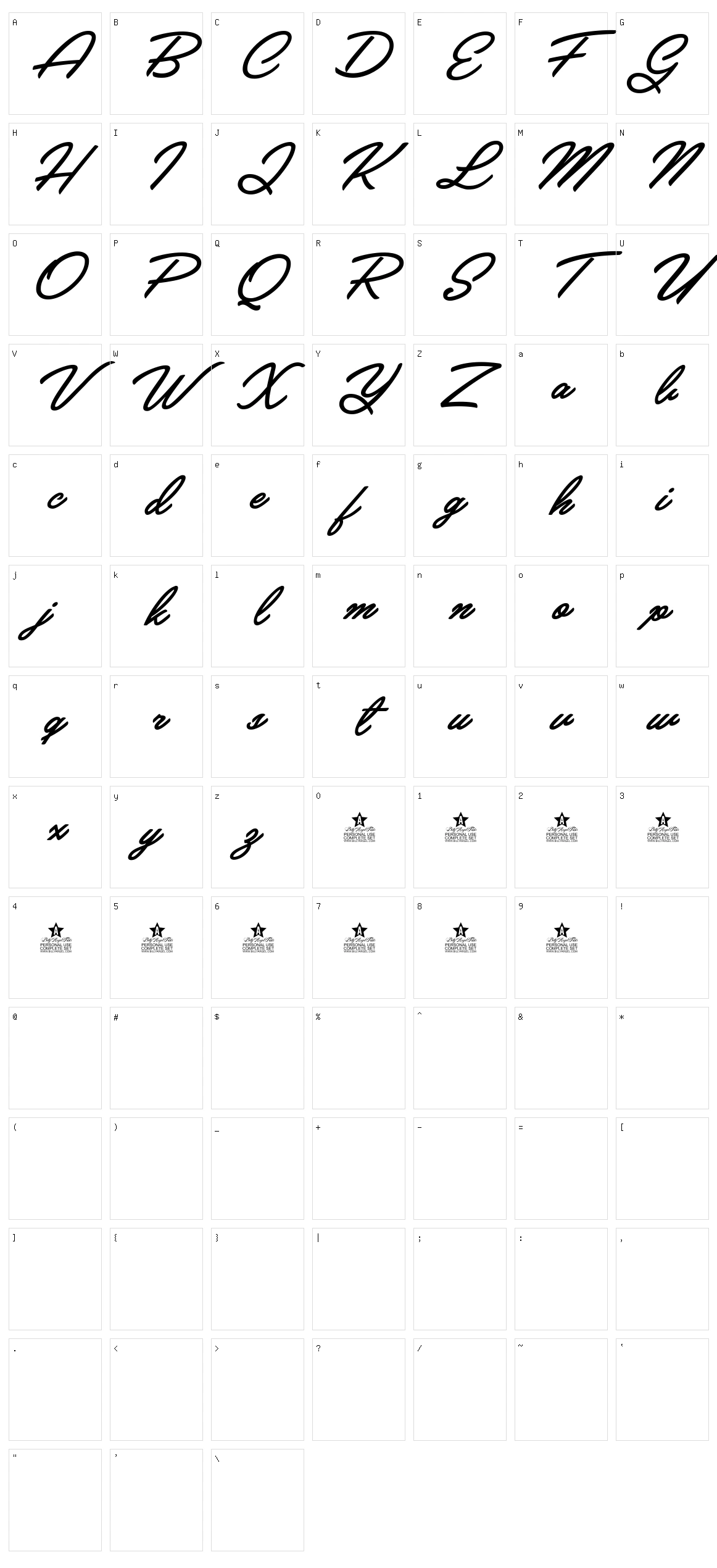 Crystal Character Set