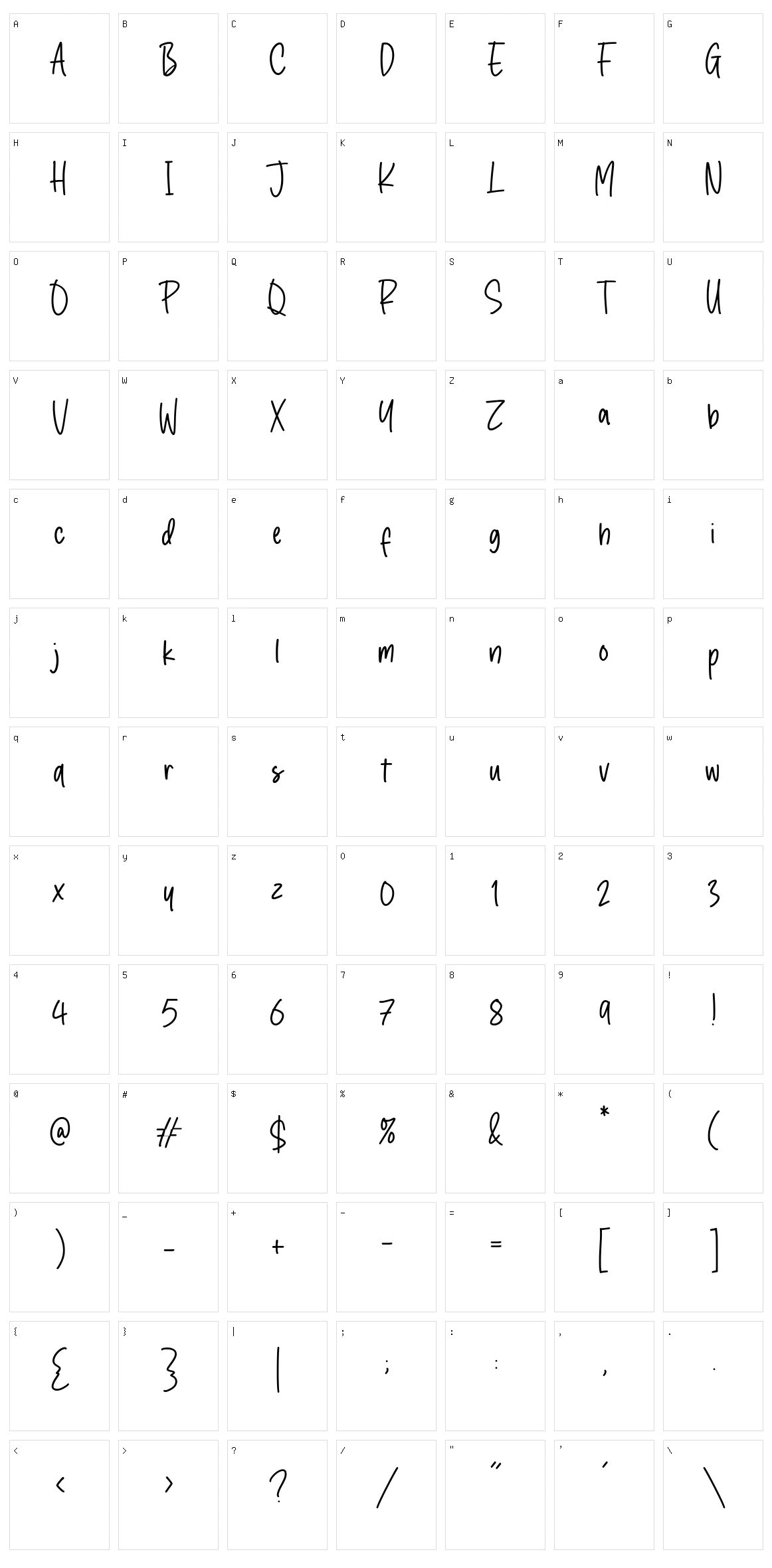 Crystal Angles Character Set
