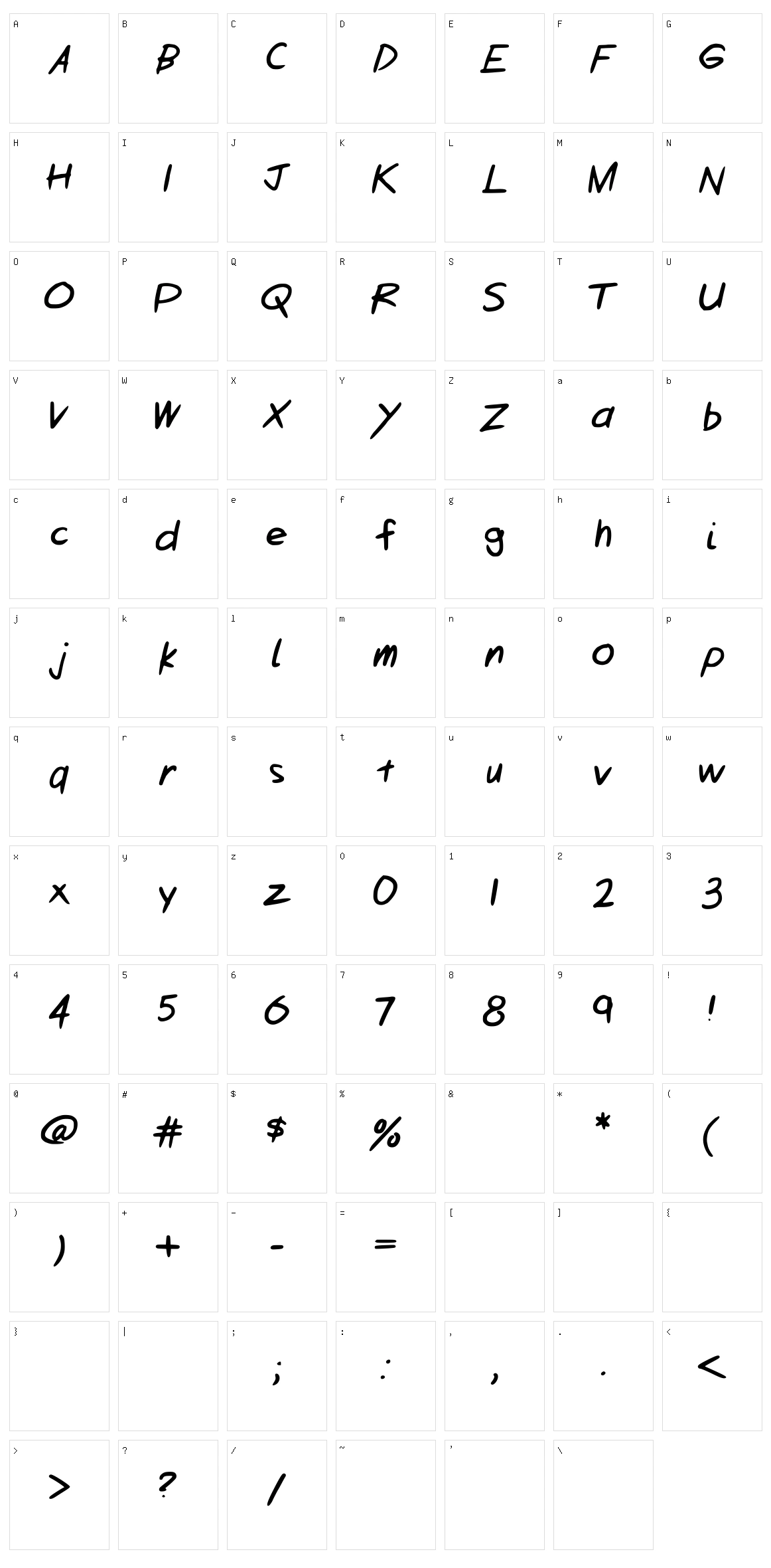 Cubworld Character Set