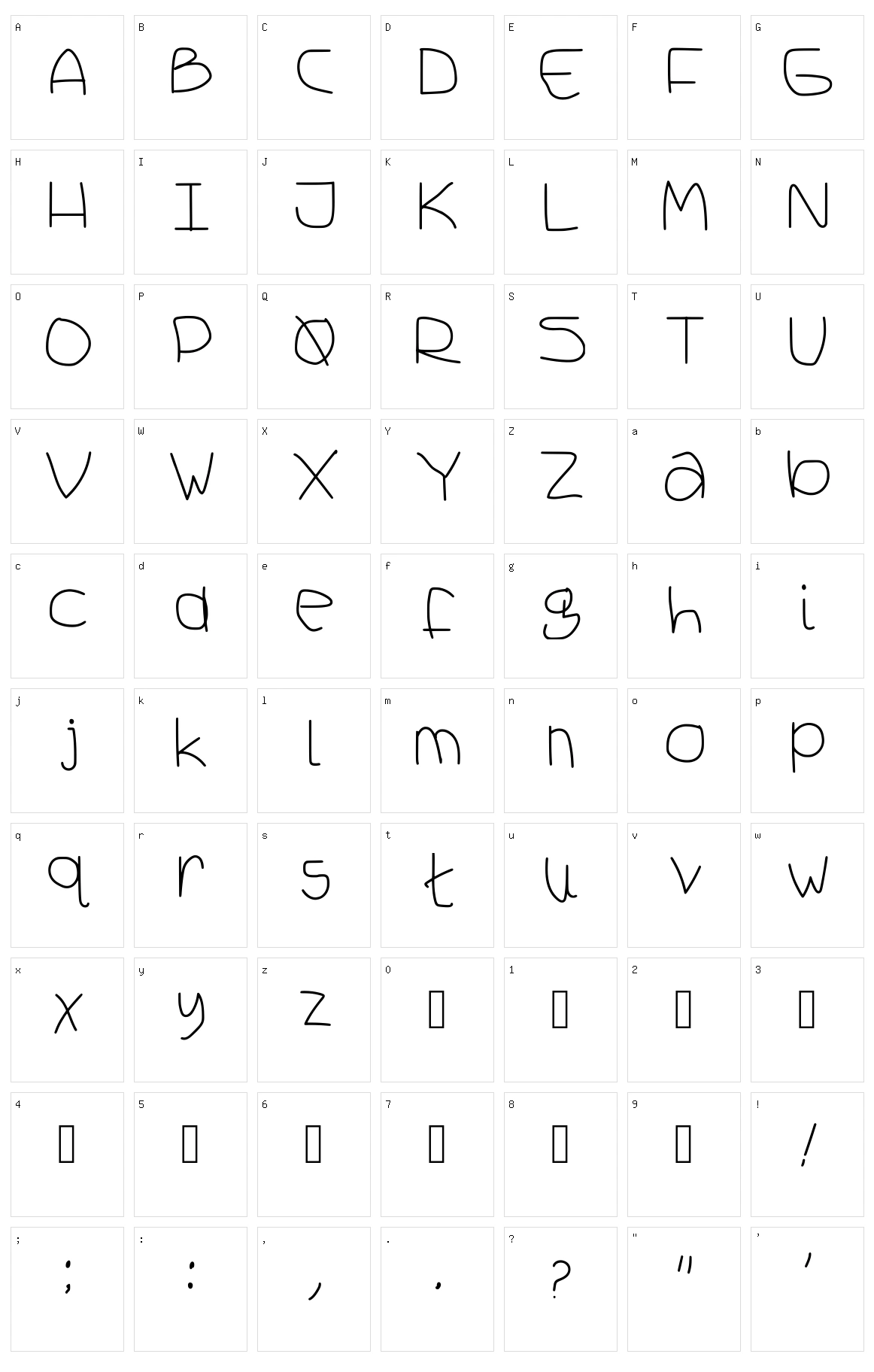 Cucu Character Set