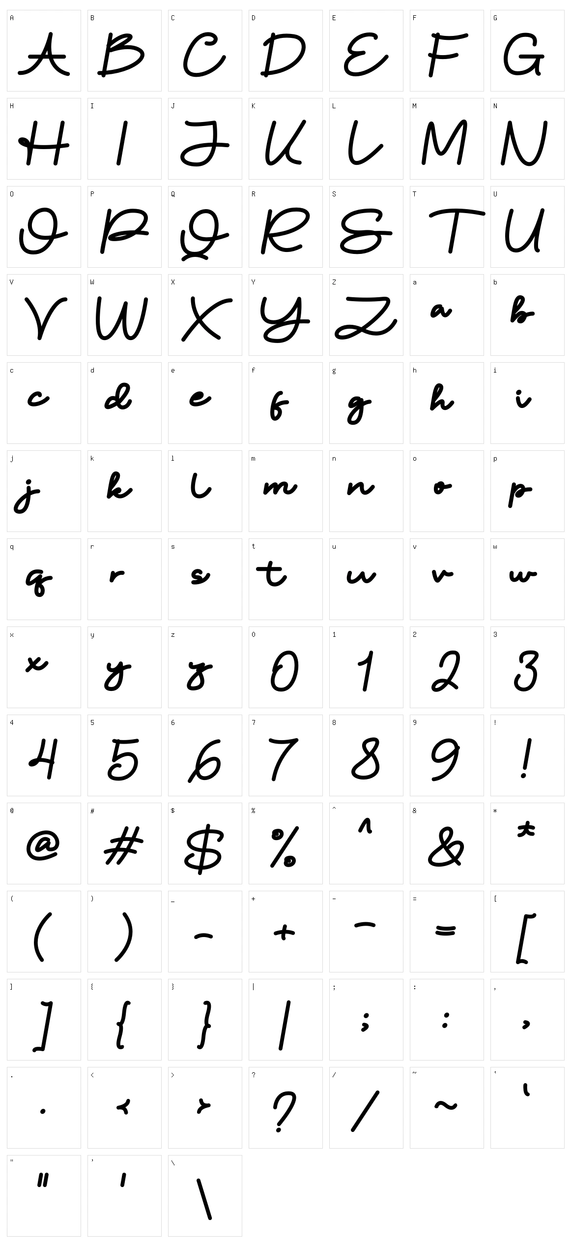 Cullomty Character Set