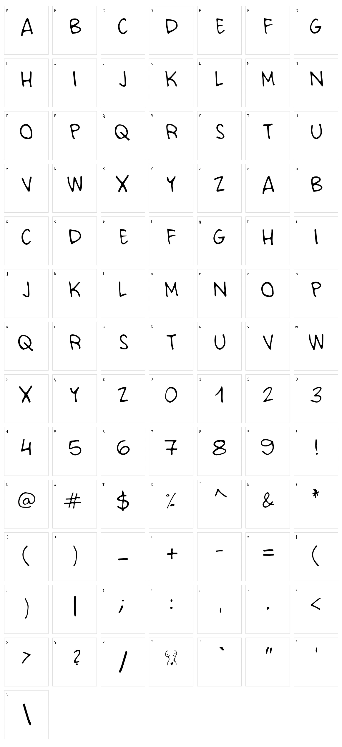 Czinege Character Set