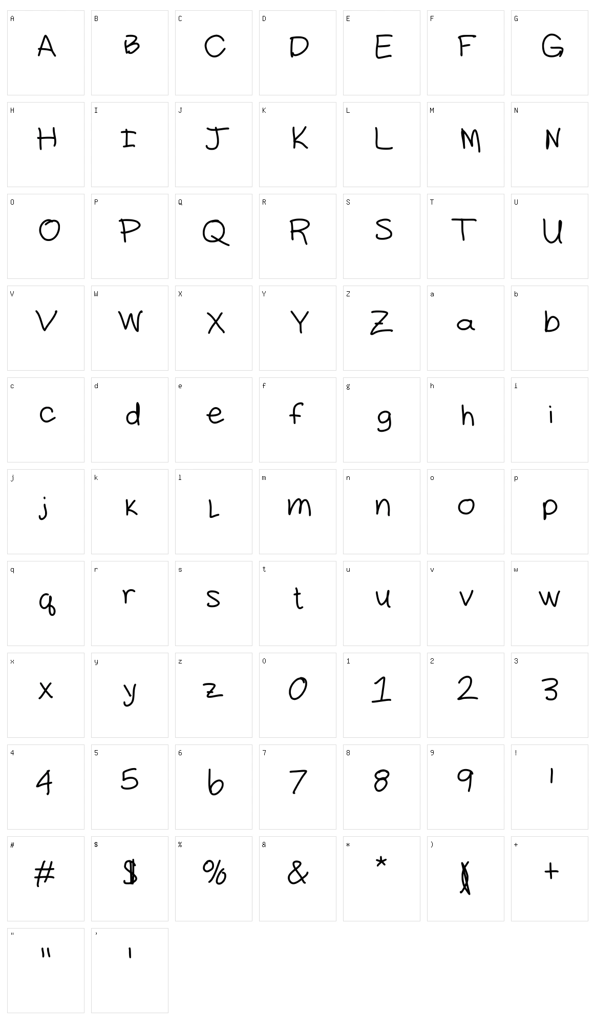 Daddy Character Set
