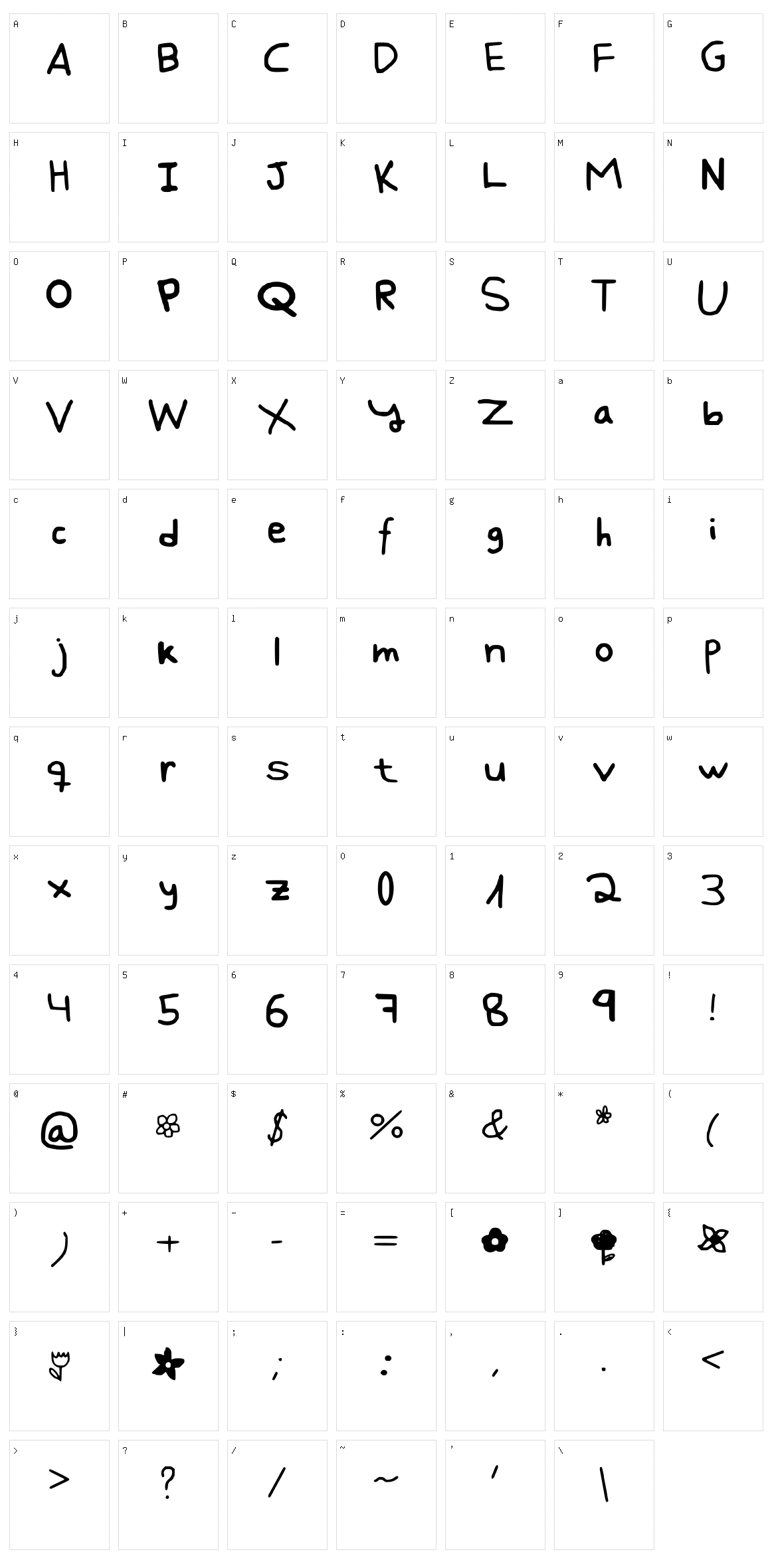 Daisy Character Set