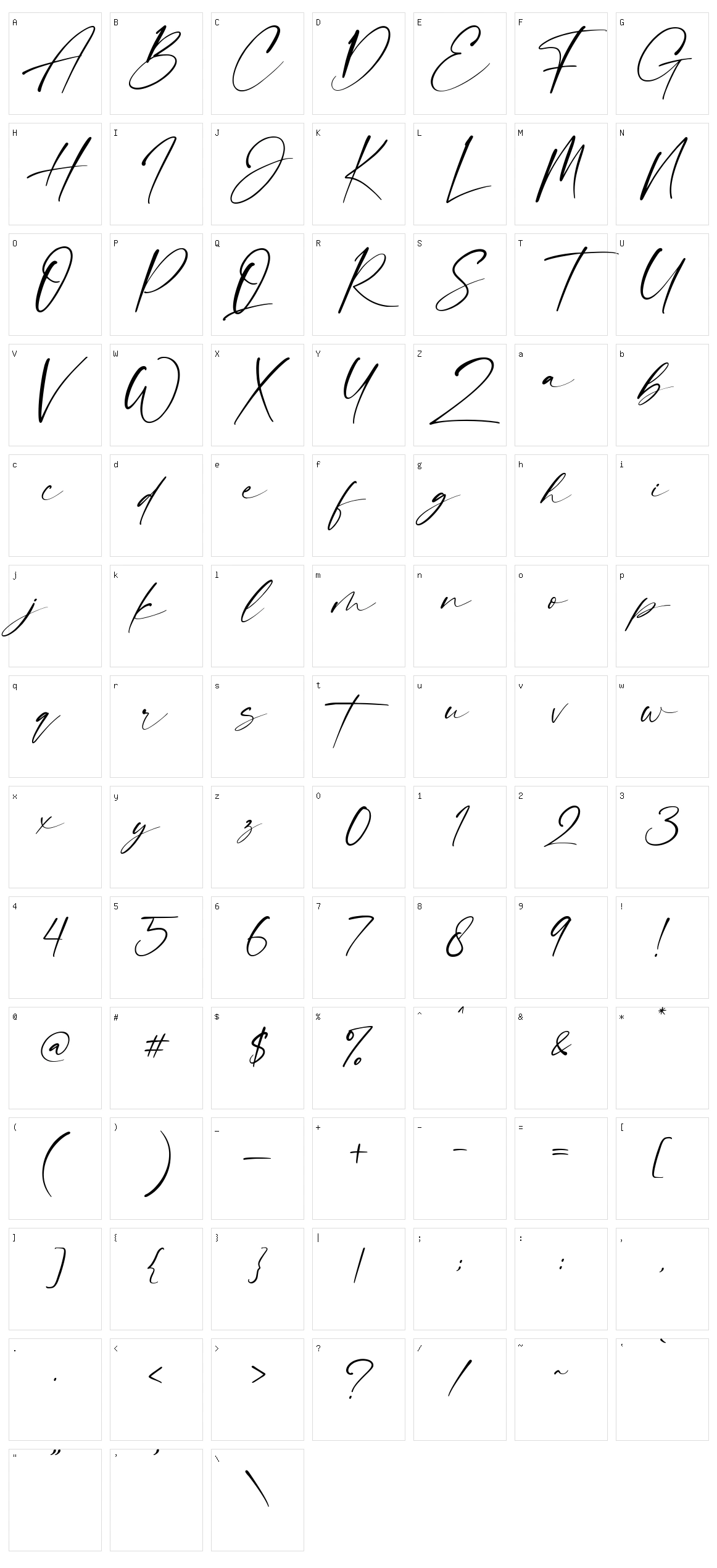 Dalmantian Character Set