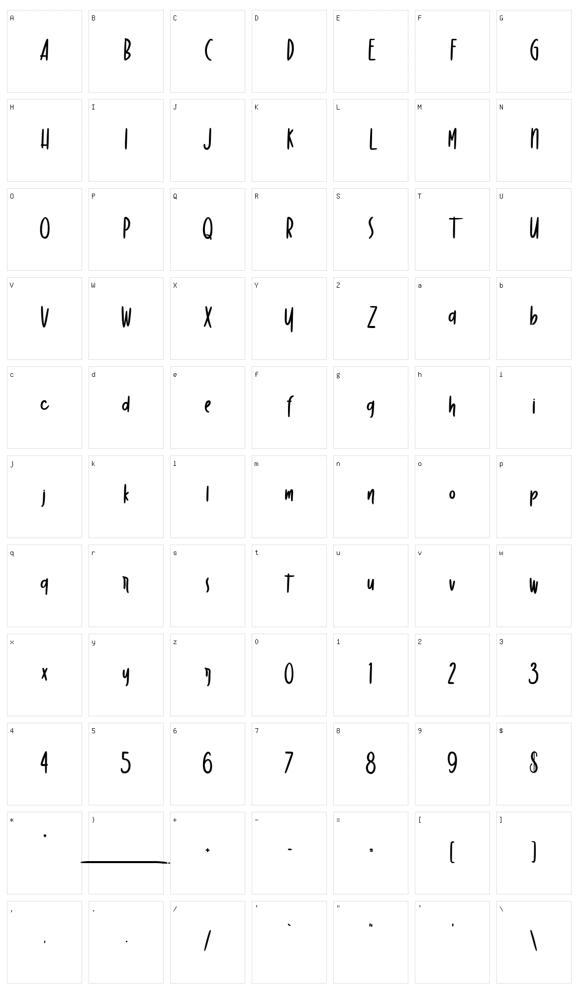Dancing Marker Character Set