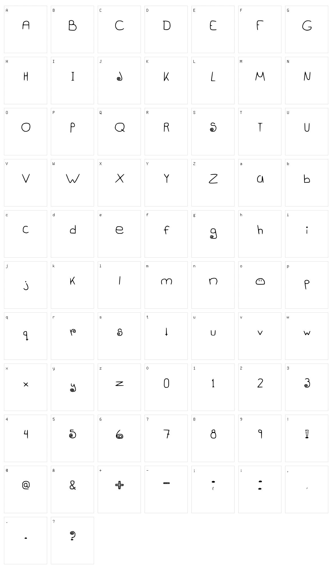 Dangoweek Character Set