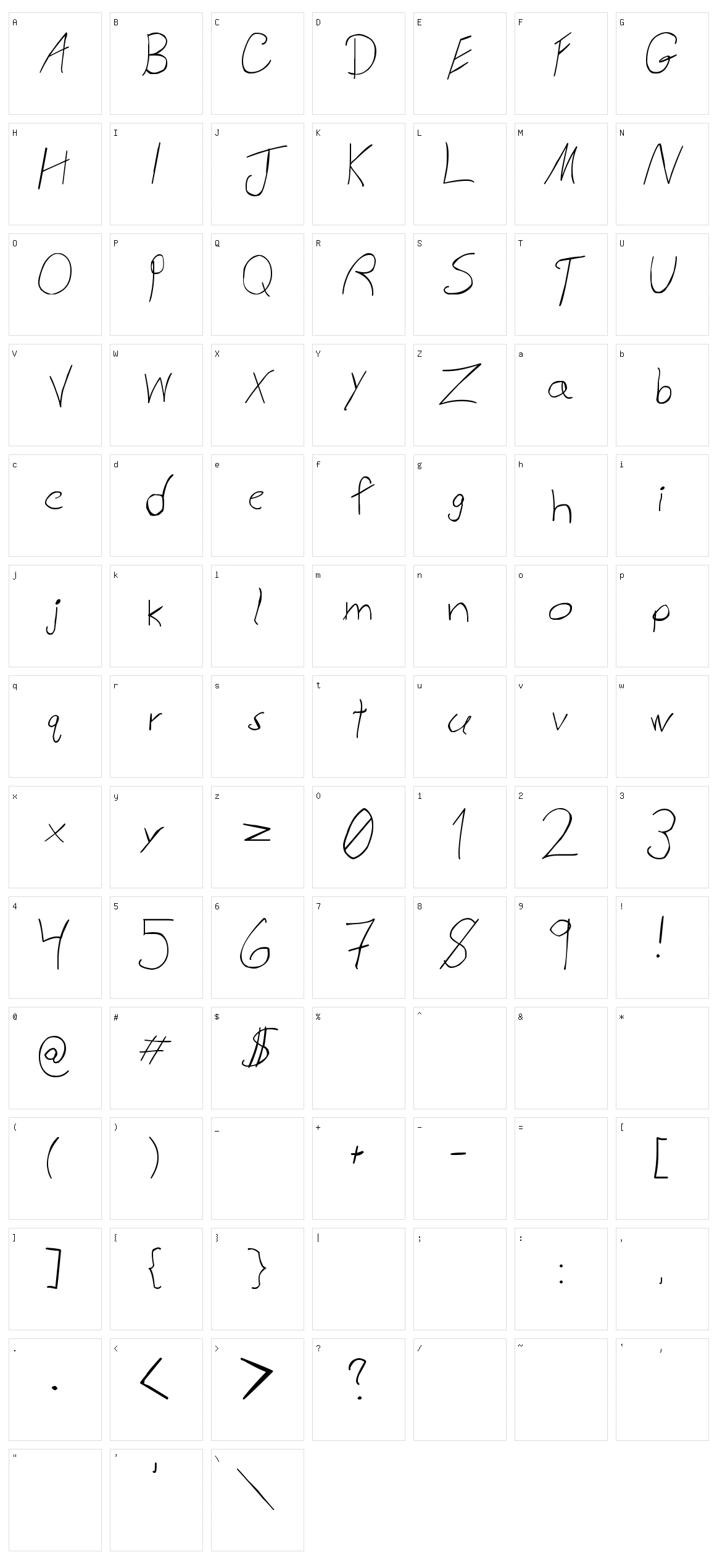 Daniel Sans Character Set