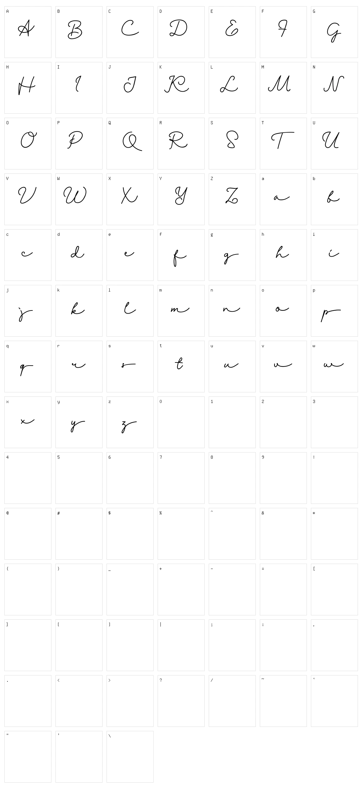 Danila Character Set