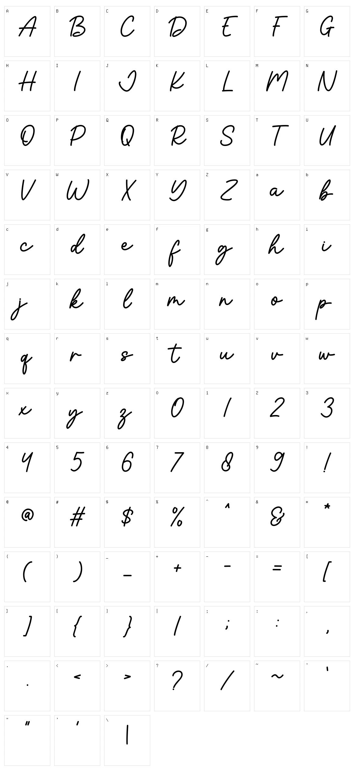 Danita Character Set