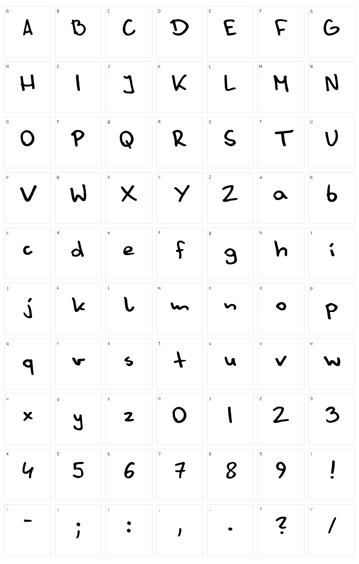 Danny Character Set
