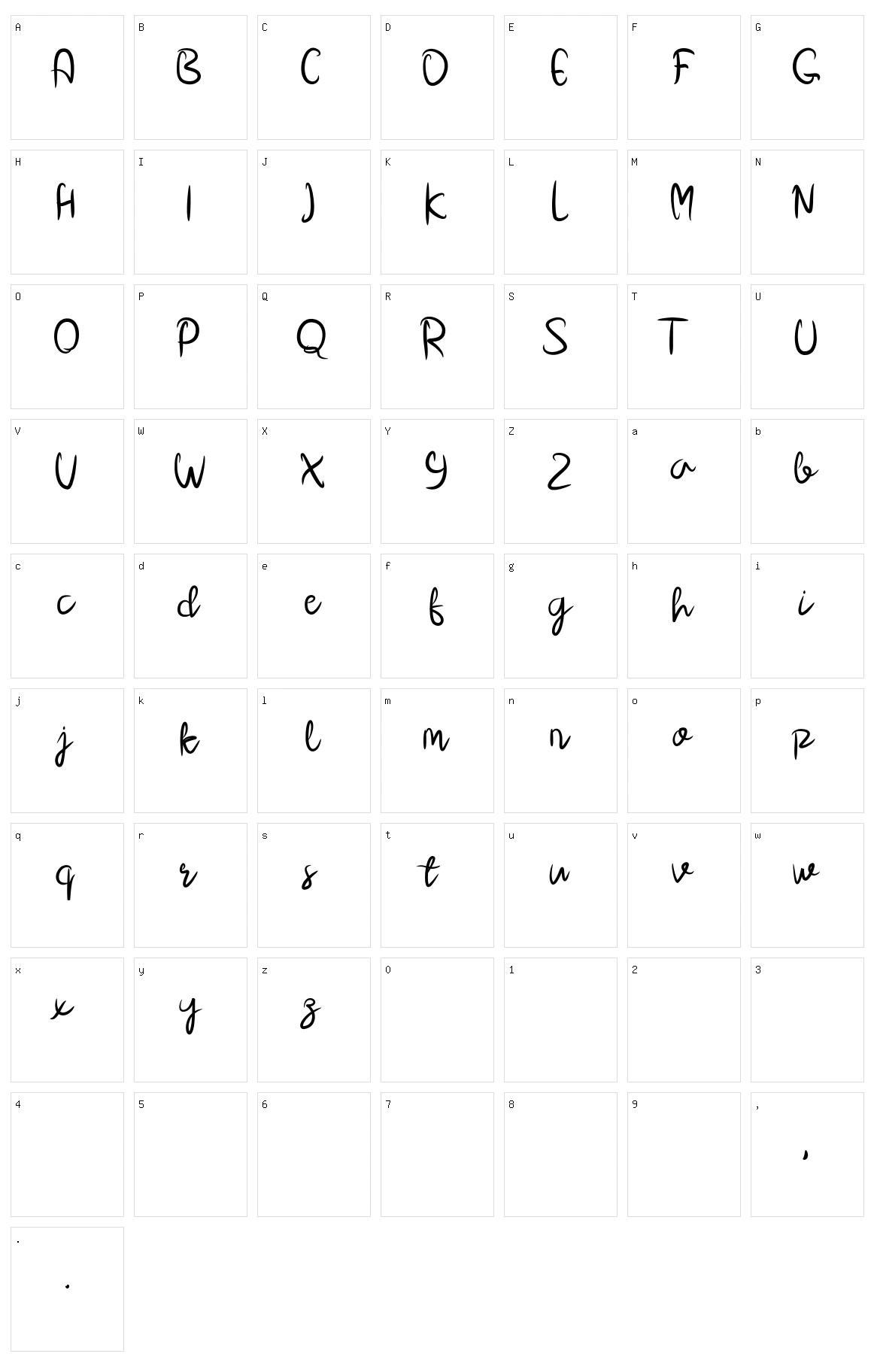 Dara Character Set