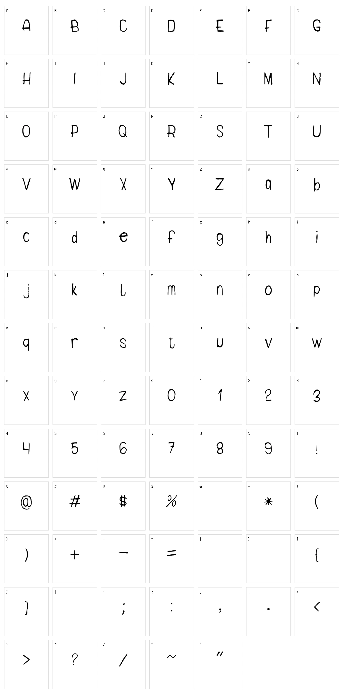 Darb Character Set