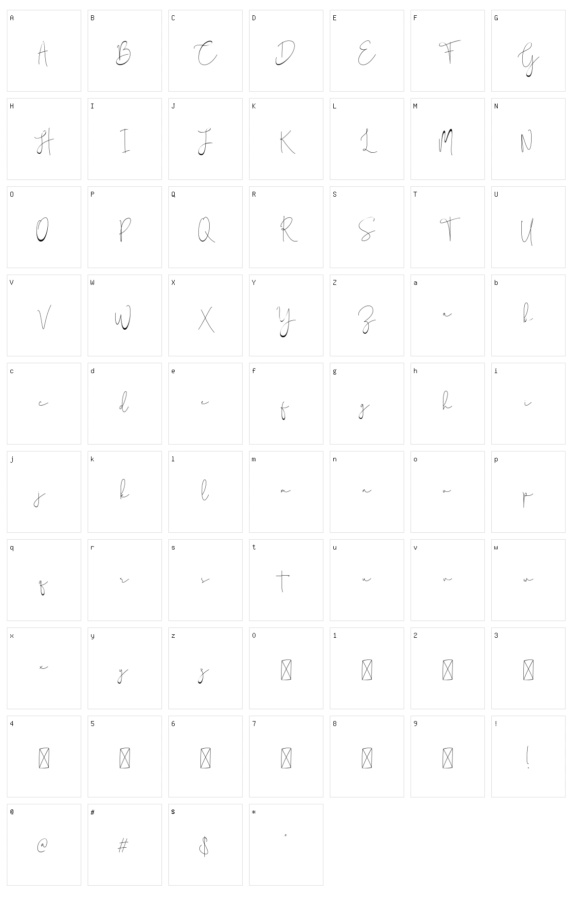 Dark Saturday Character Set