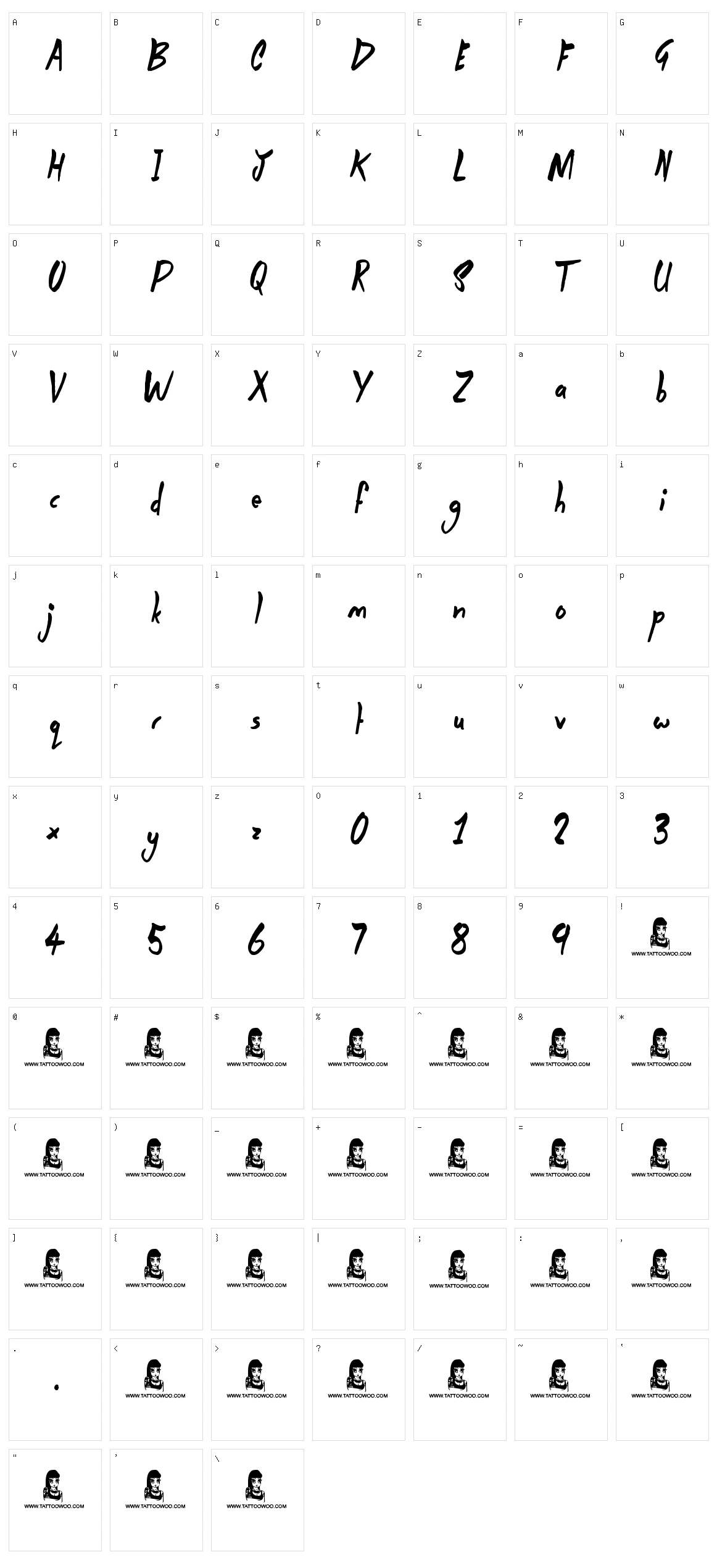 Darkside of the Morning Character Set