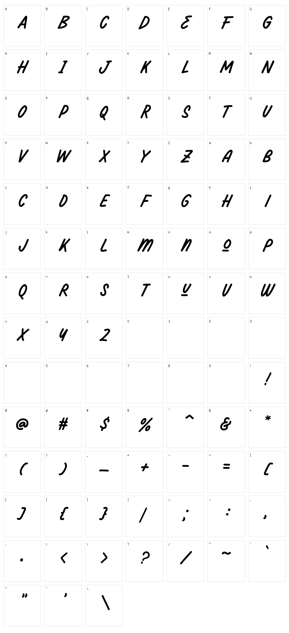 Darthon Character Set