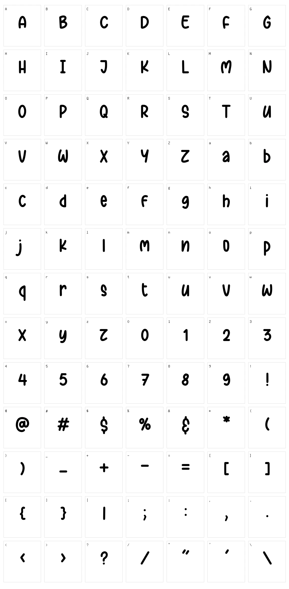 Dashing Unicorn Character Set