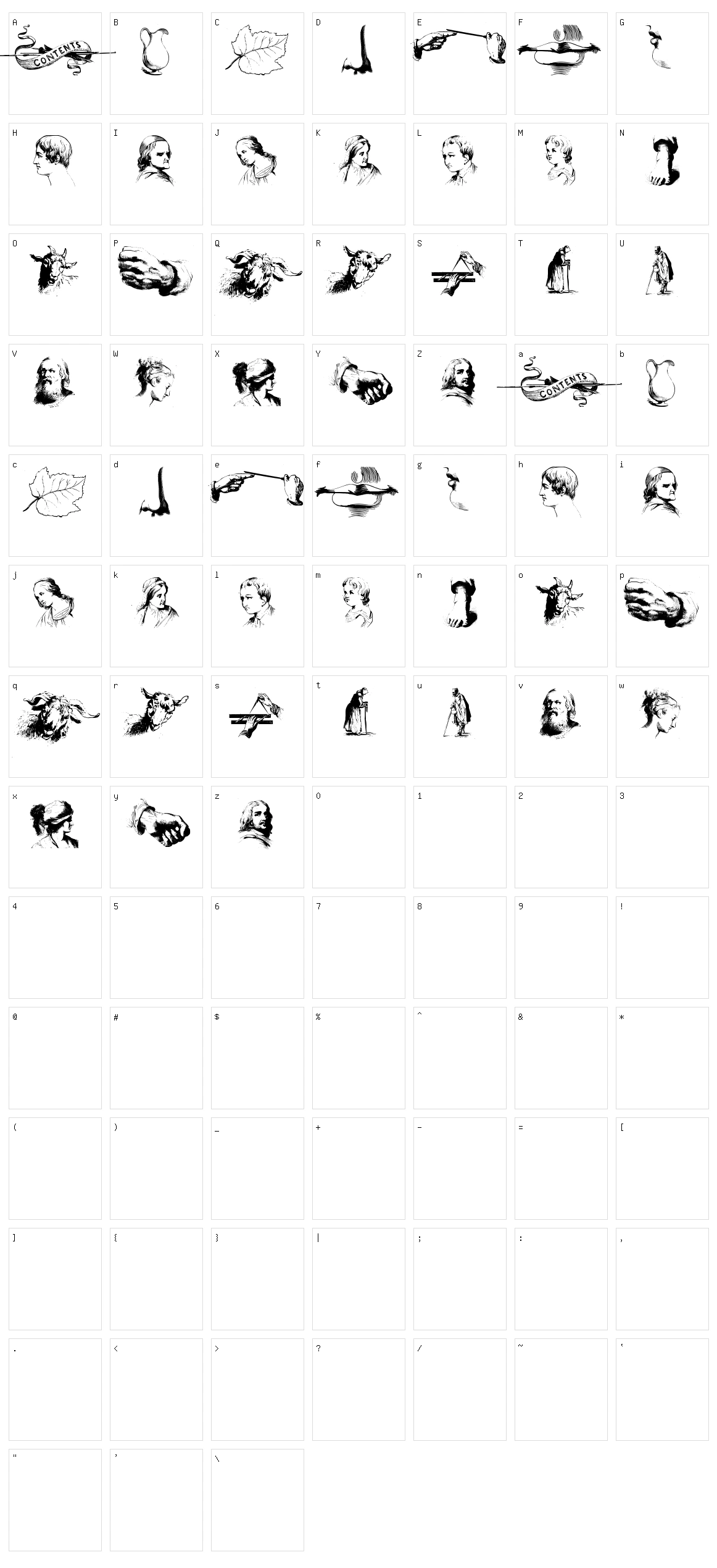 Illustrations TFB Character Set