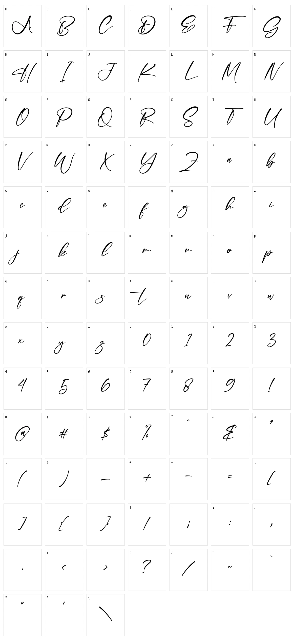 Daylight Character Set