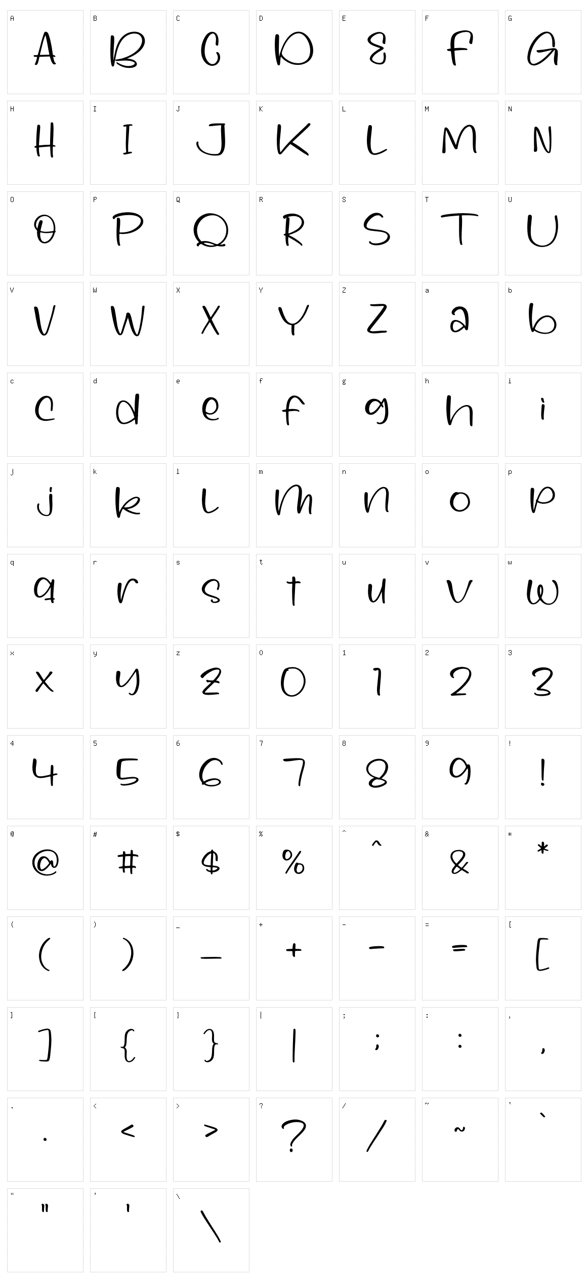 Daylight Character Set