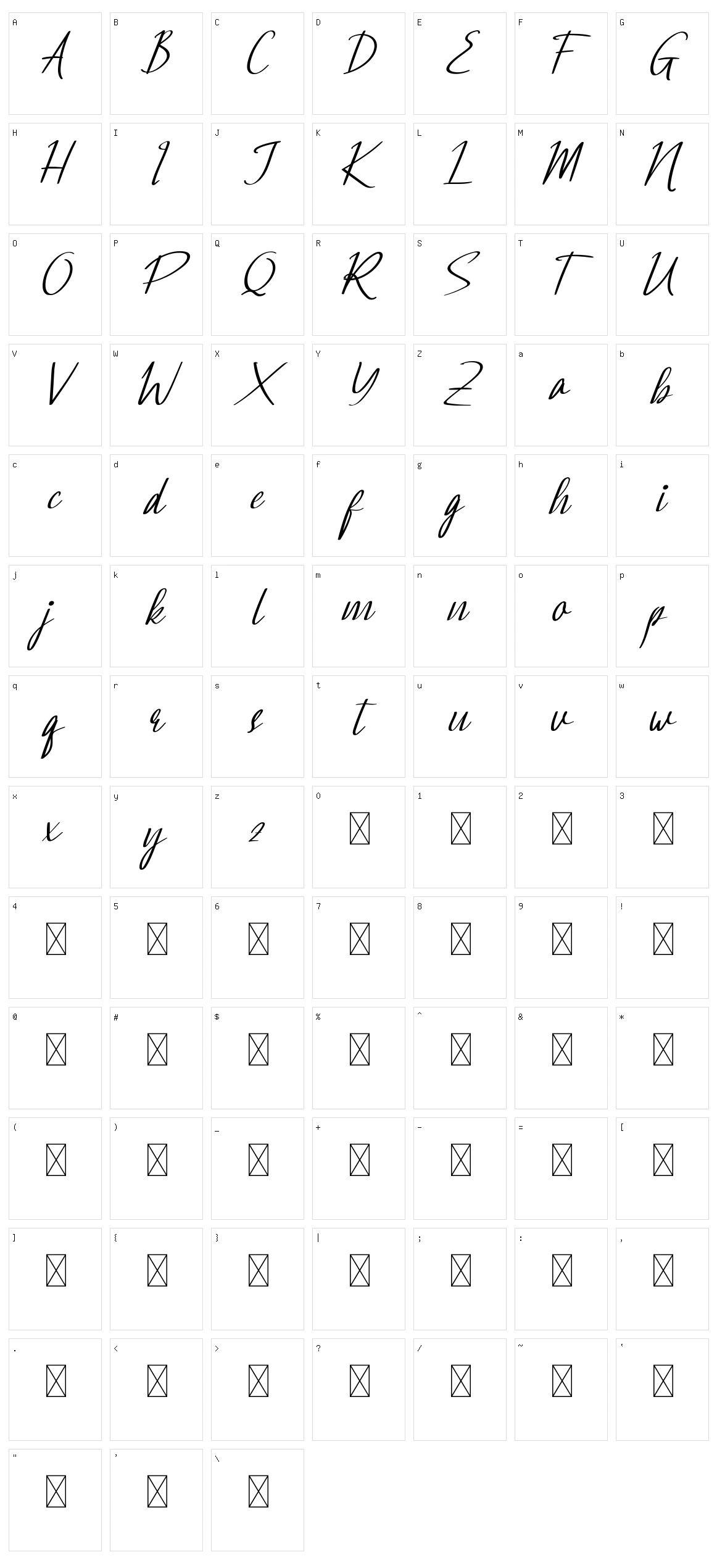 Daylighted Character Set