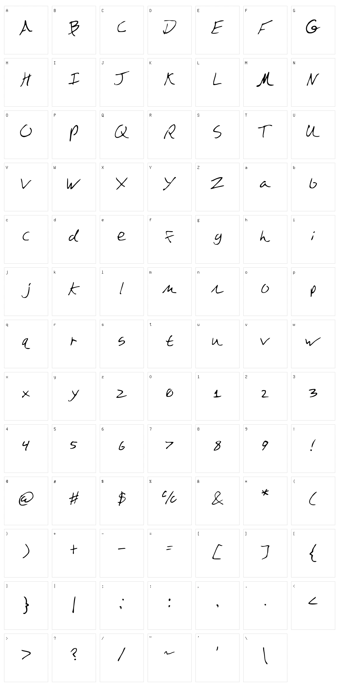 DazeBuna Character Set