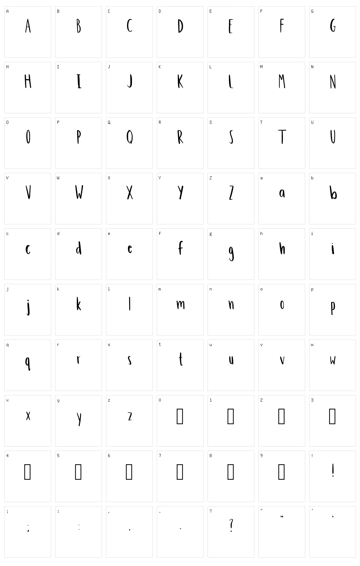 Dazey Character Set