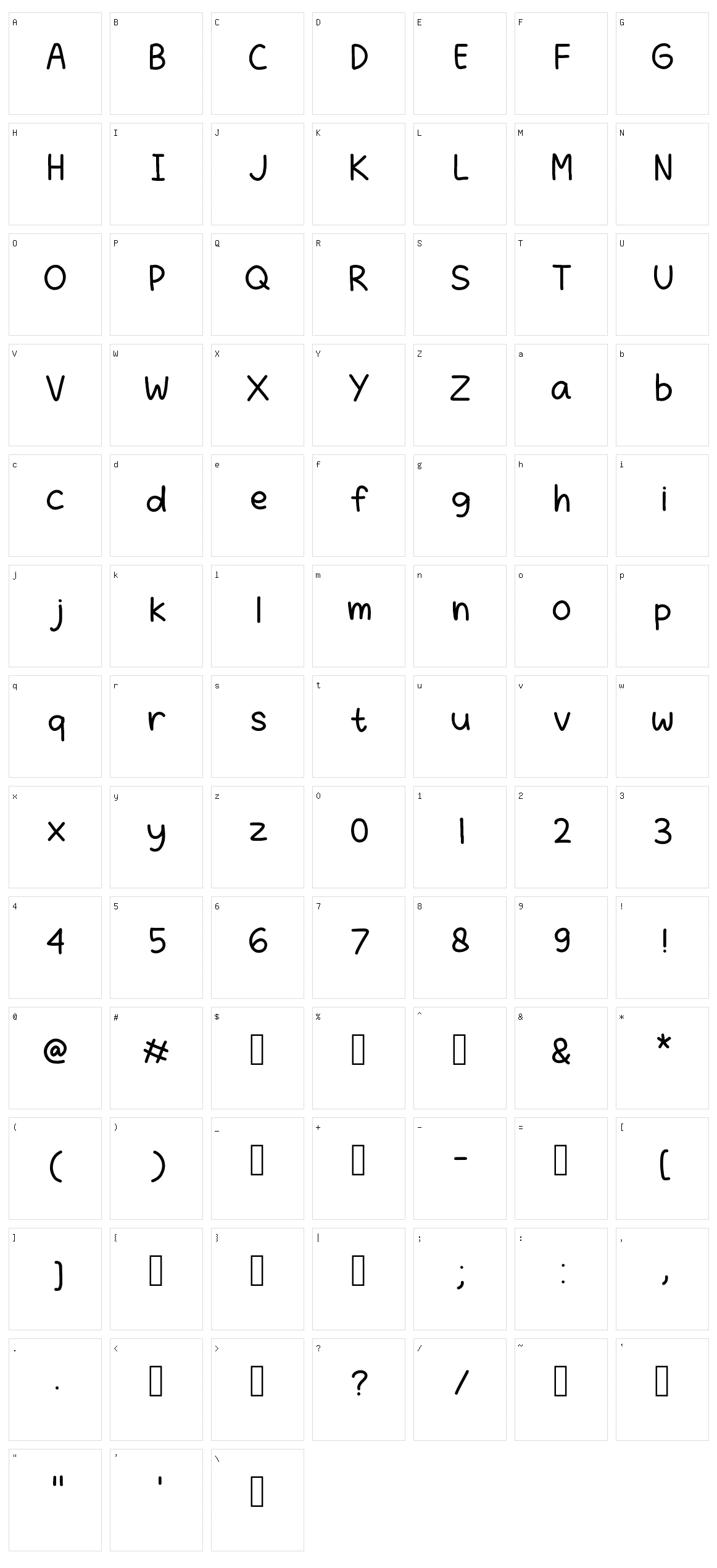 Dea Character Set