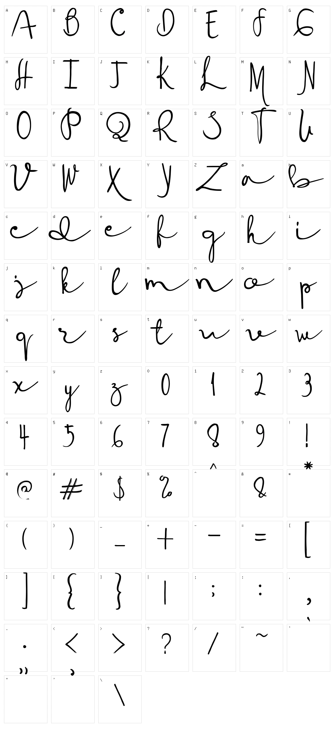 Deanisa Character Set