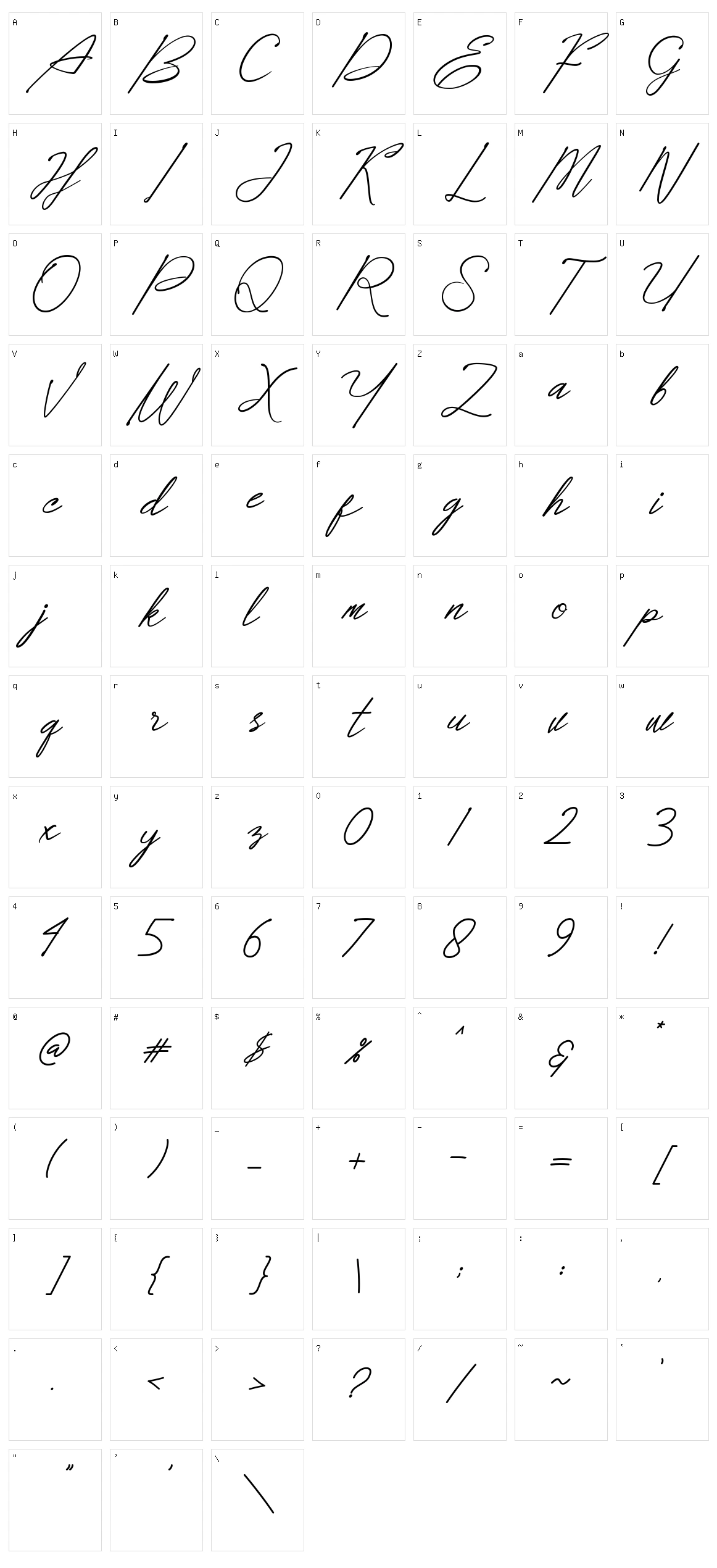 Dear Elisa Character Set