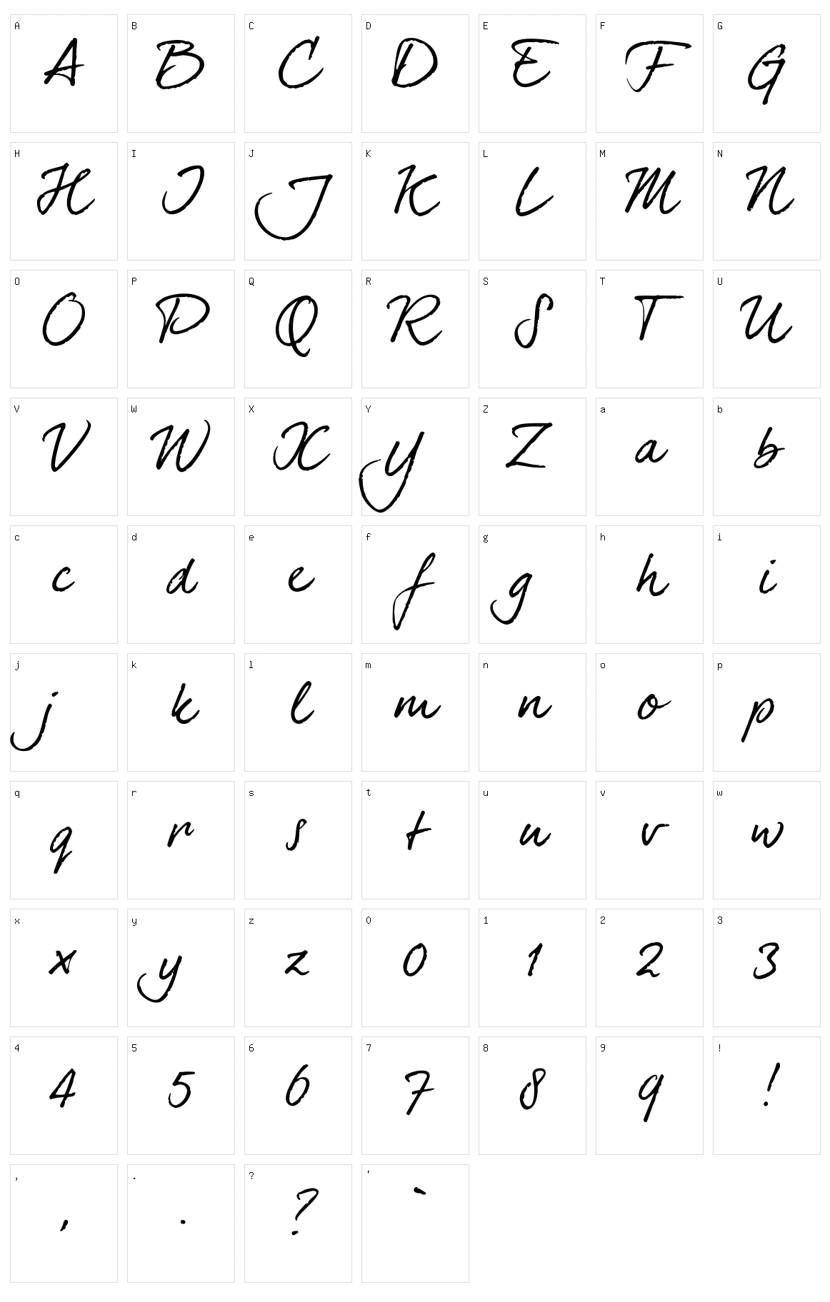 DearJoe 7 Character Set