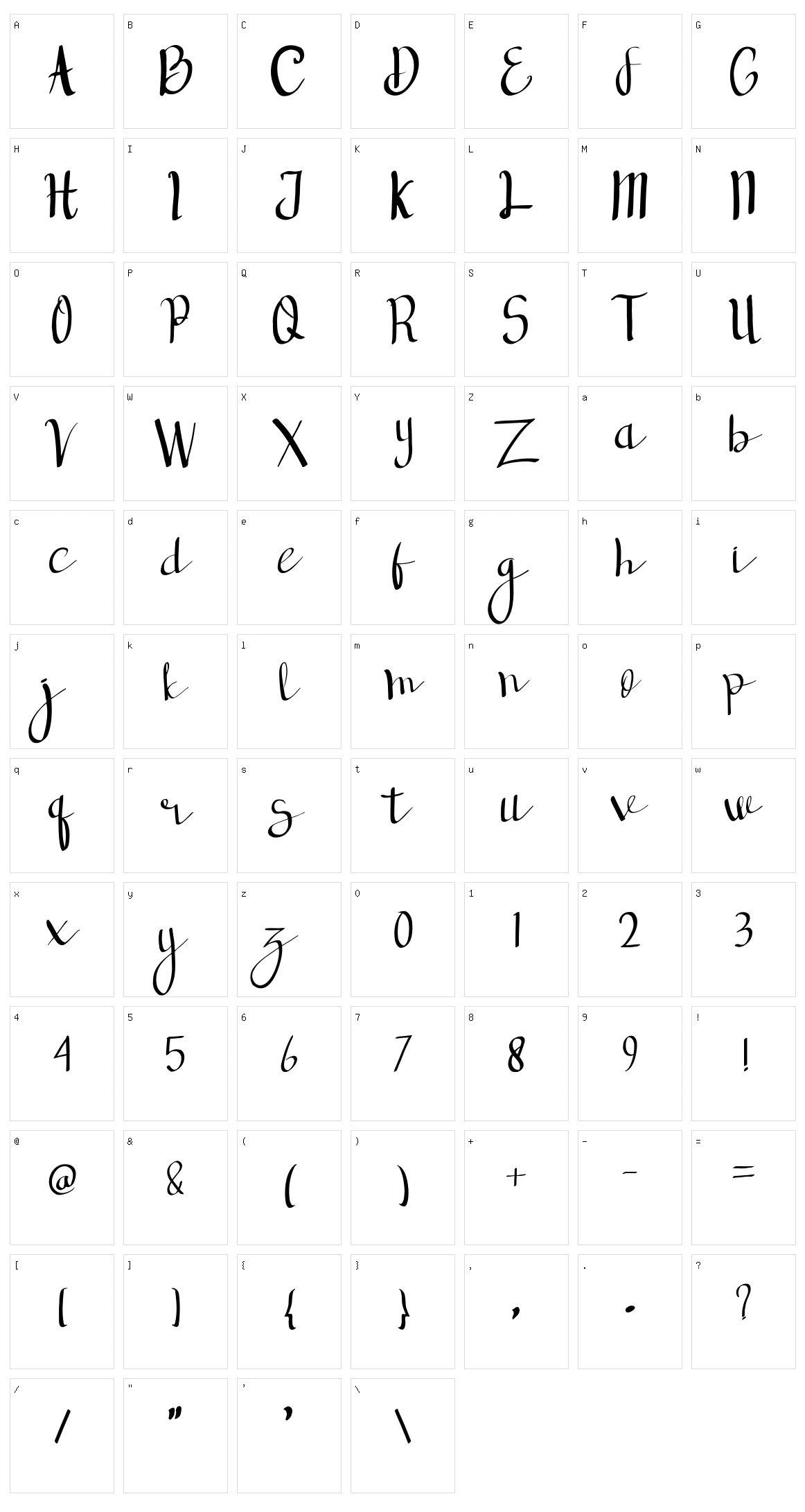 Deep Forest Character Set