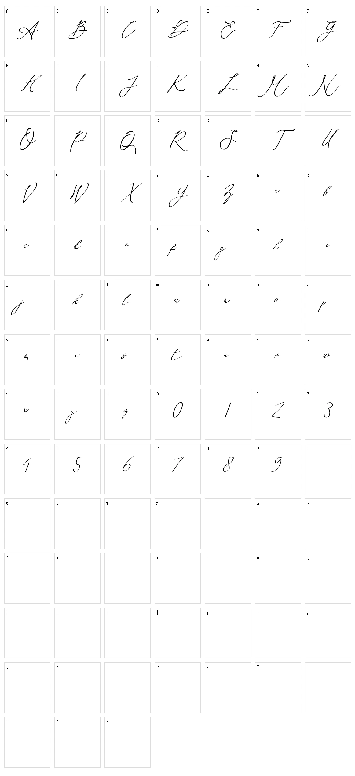 Deflecting Character Set