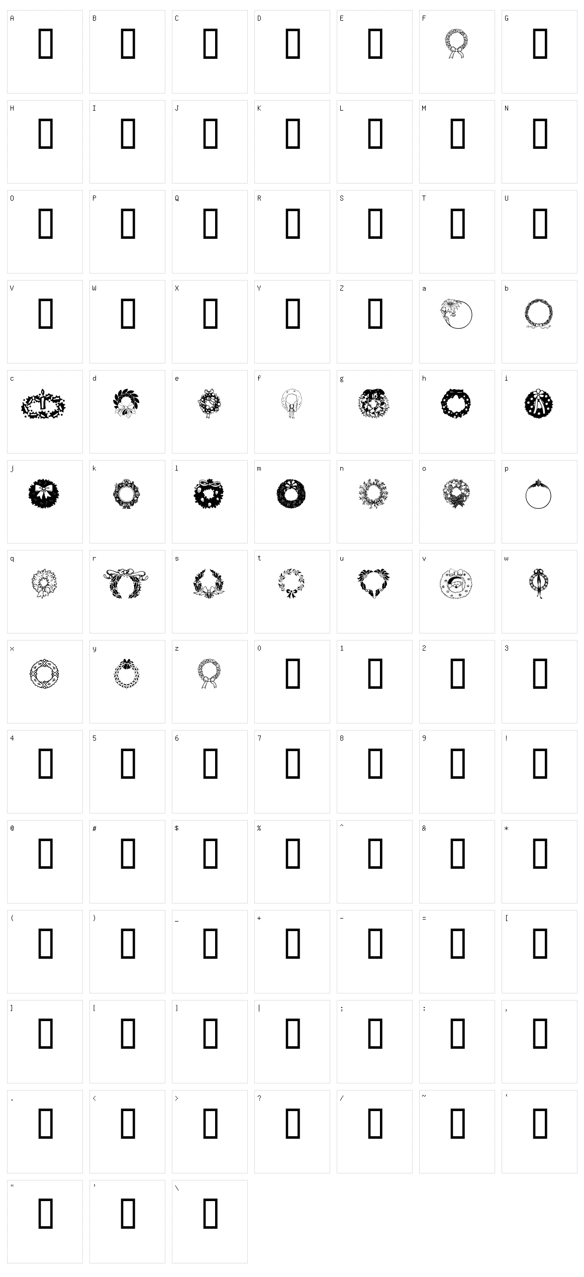 Christmas Wreath Character Set