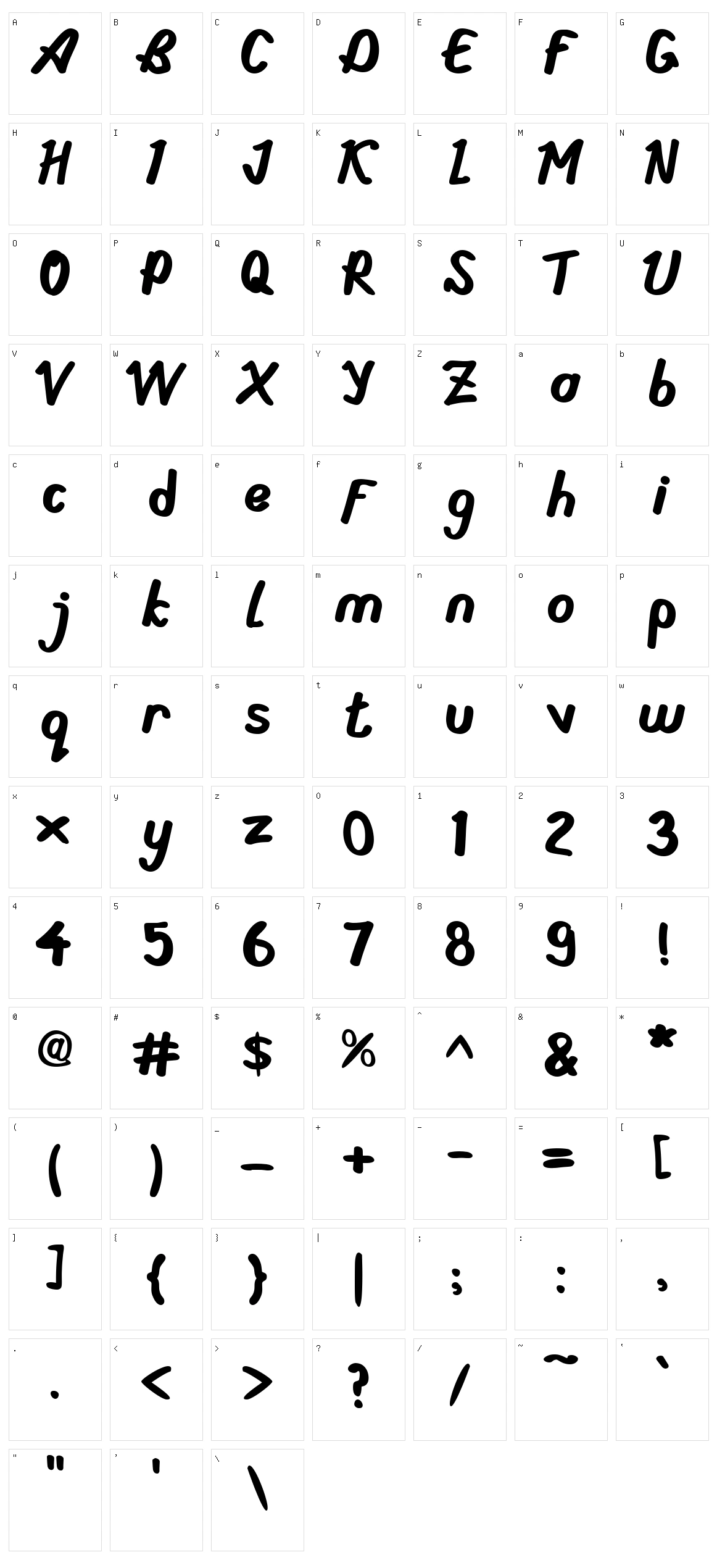 Deling Character Set