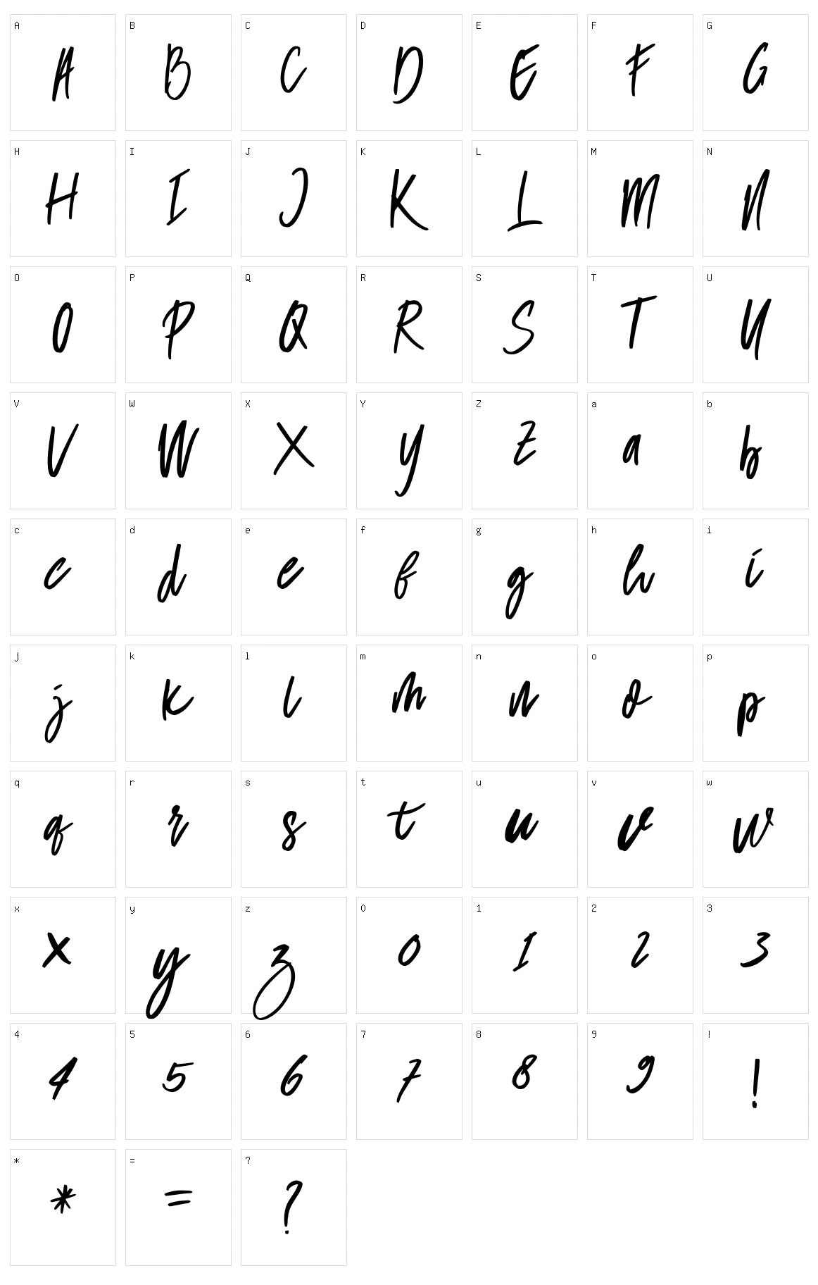Delisa Character Set