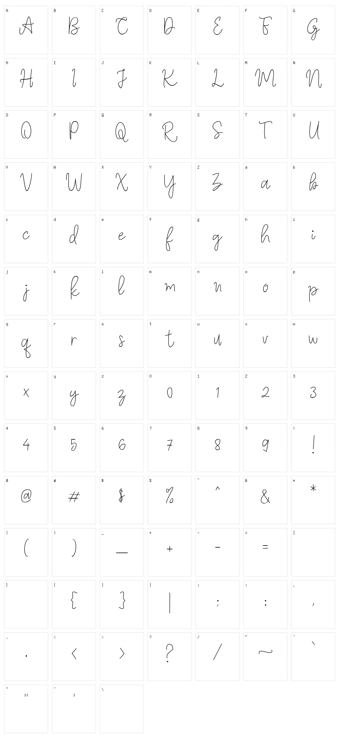 Delisha Character Set